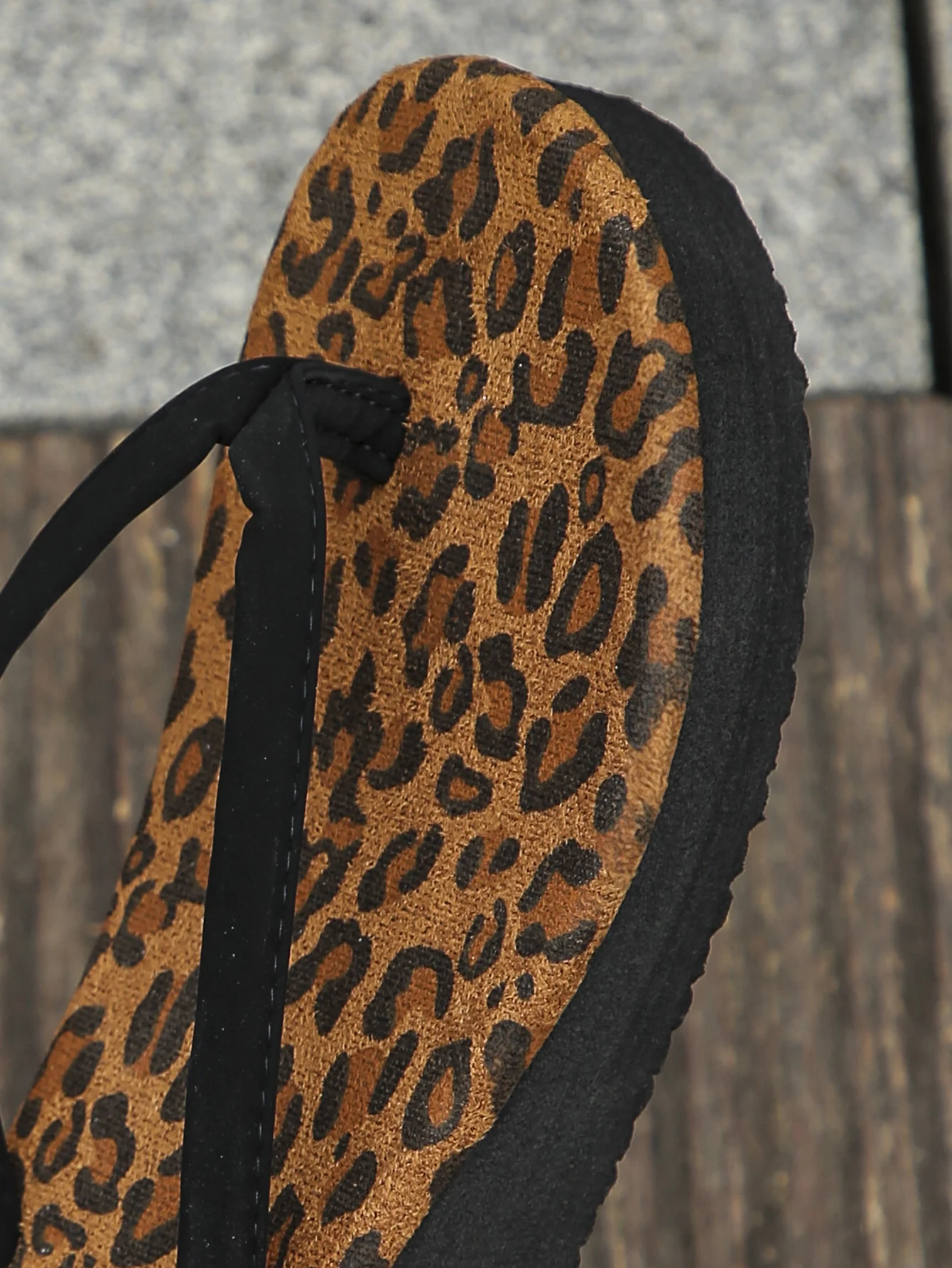 Leopard Print Wedge Flip-flops - Image 7