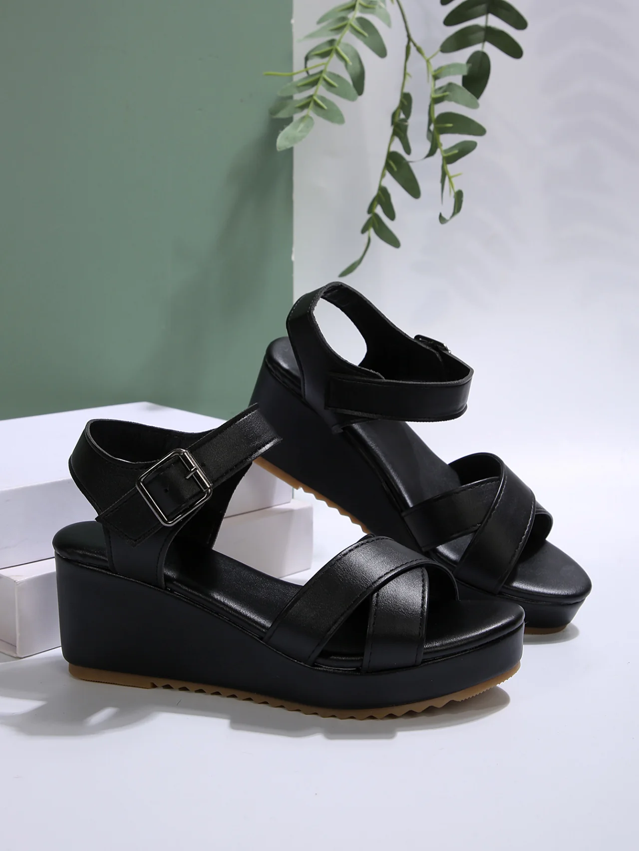 Wedge Platform Roman Sandals - Image 13