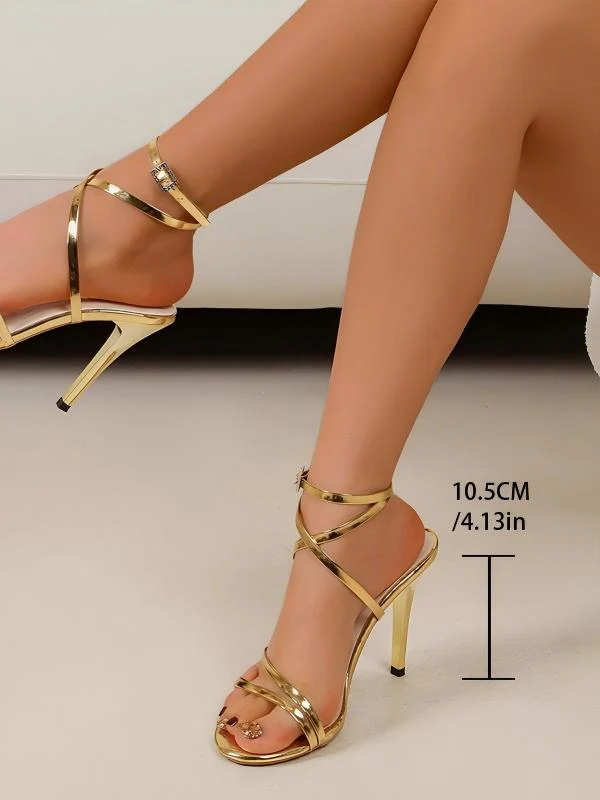 Sexy Cross-strap High-heeled Sandals - Image 5