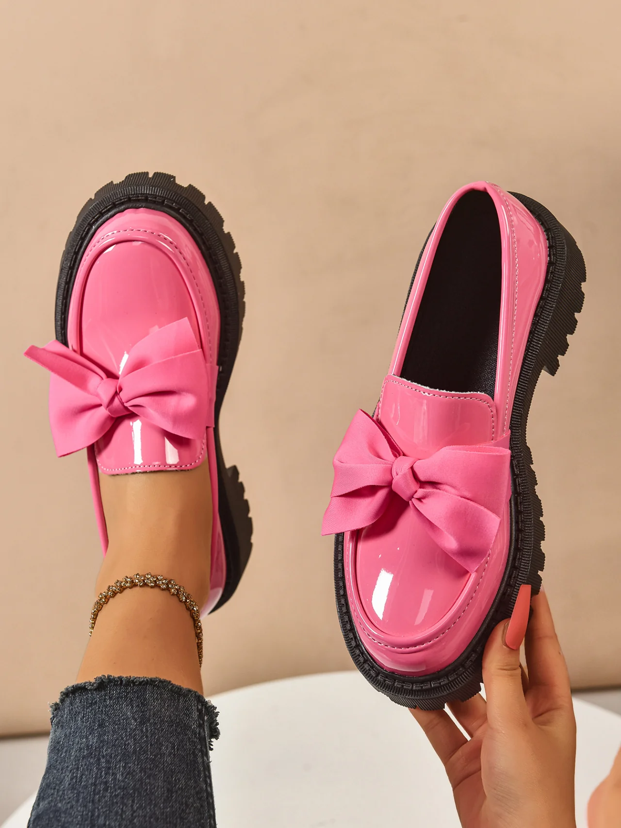 Bow-tie British Style Loafers - Image 5