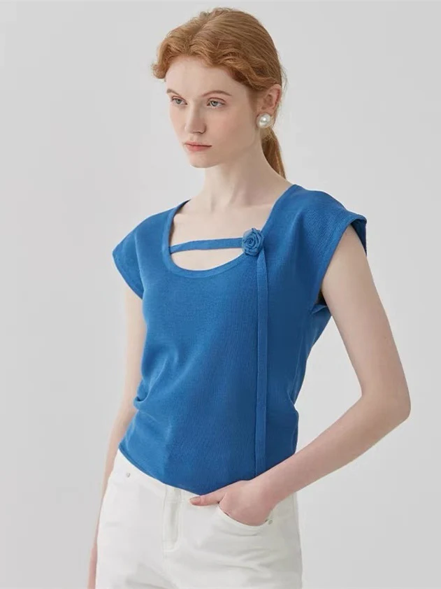 Women's Patchwork Short-sleeved Shirt - Image 2