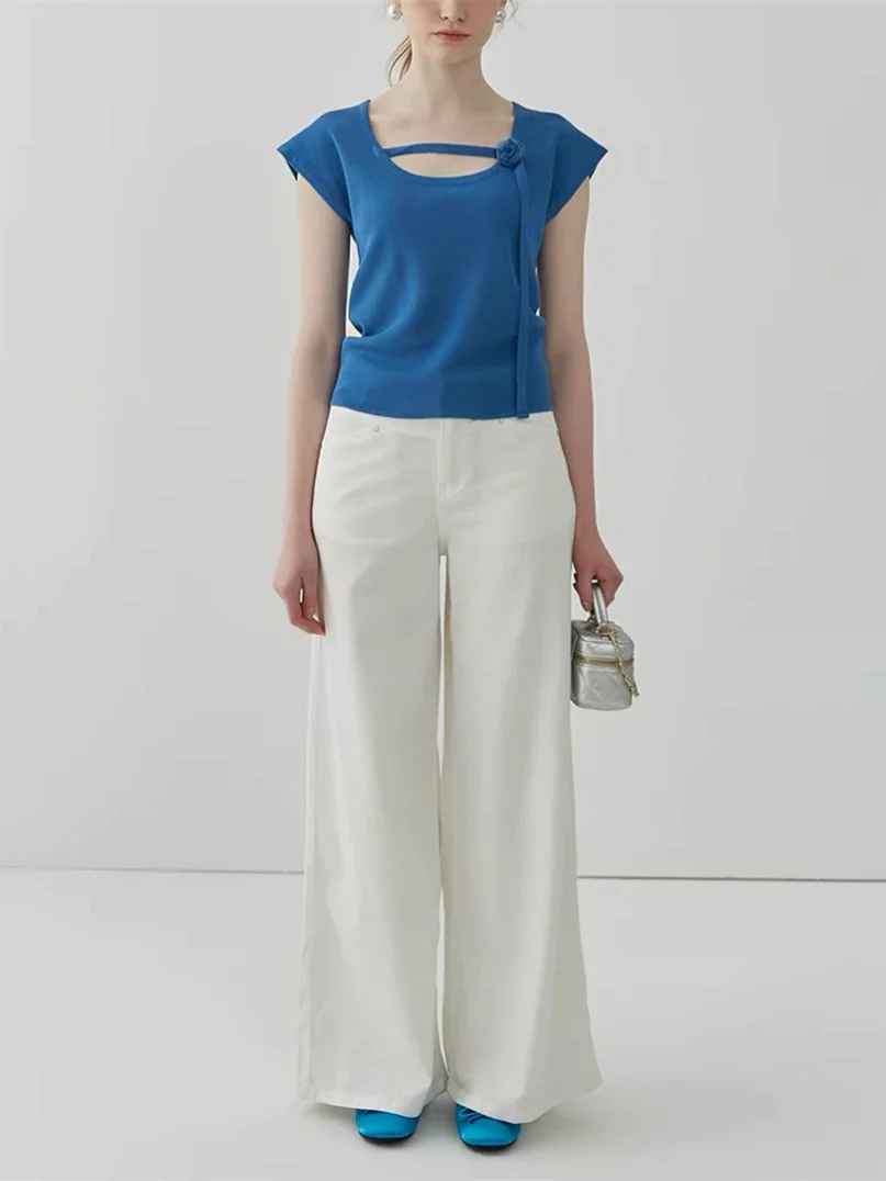 Women's Patchwork Short-sleeved Shirt - Image 4