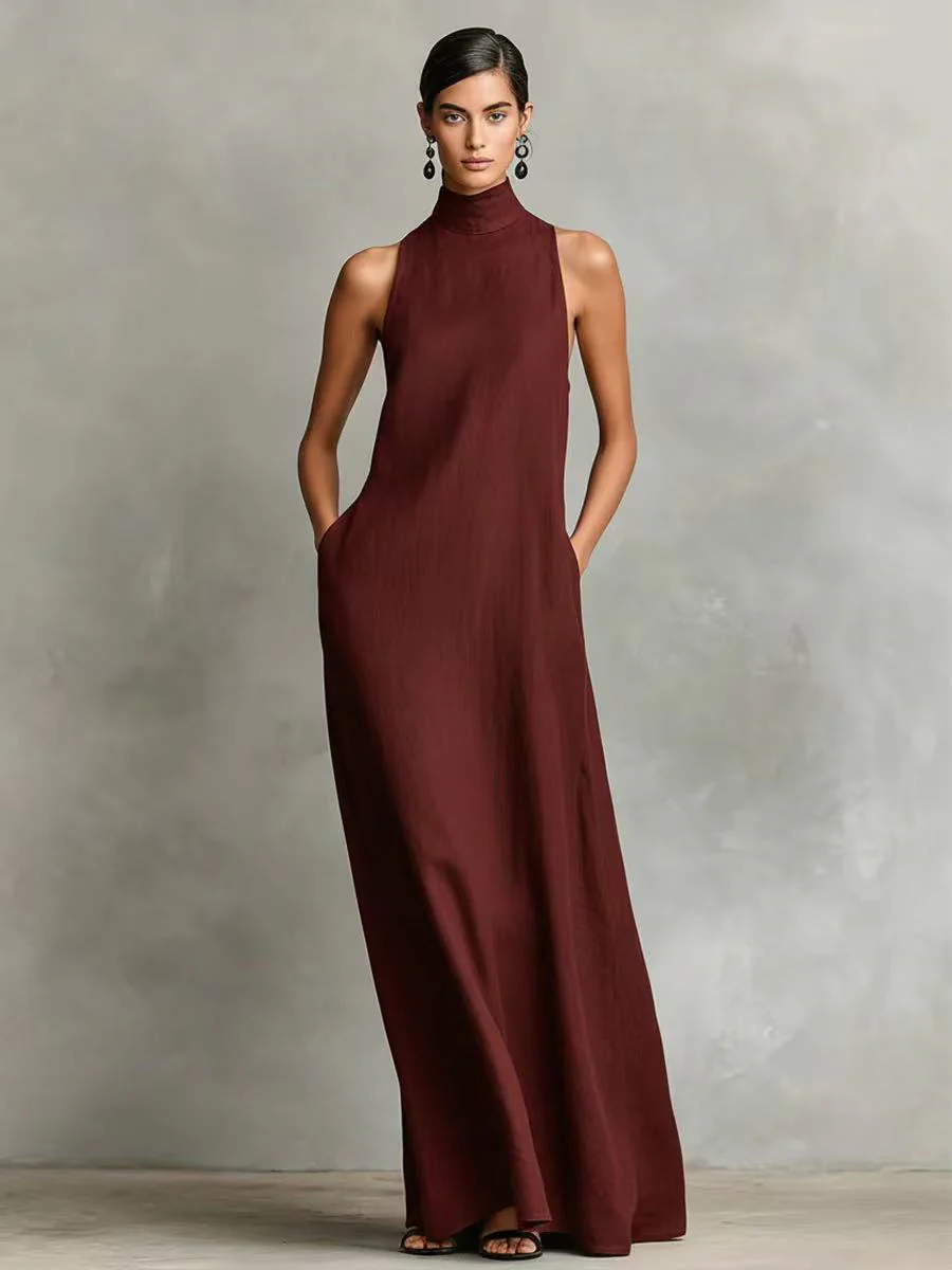 Simple Solid Color Midi Skirt - Image 2