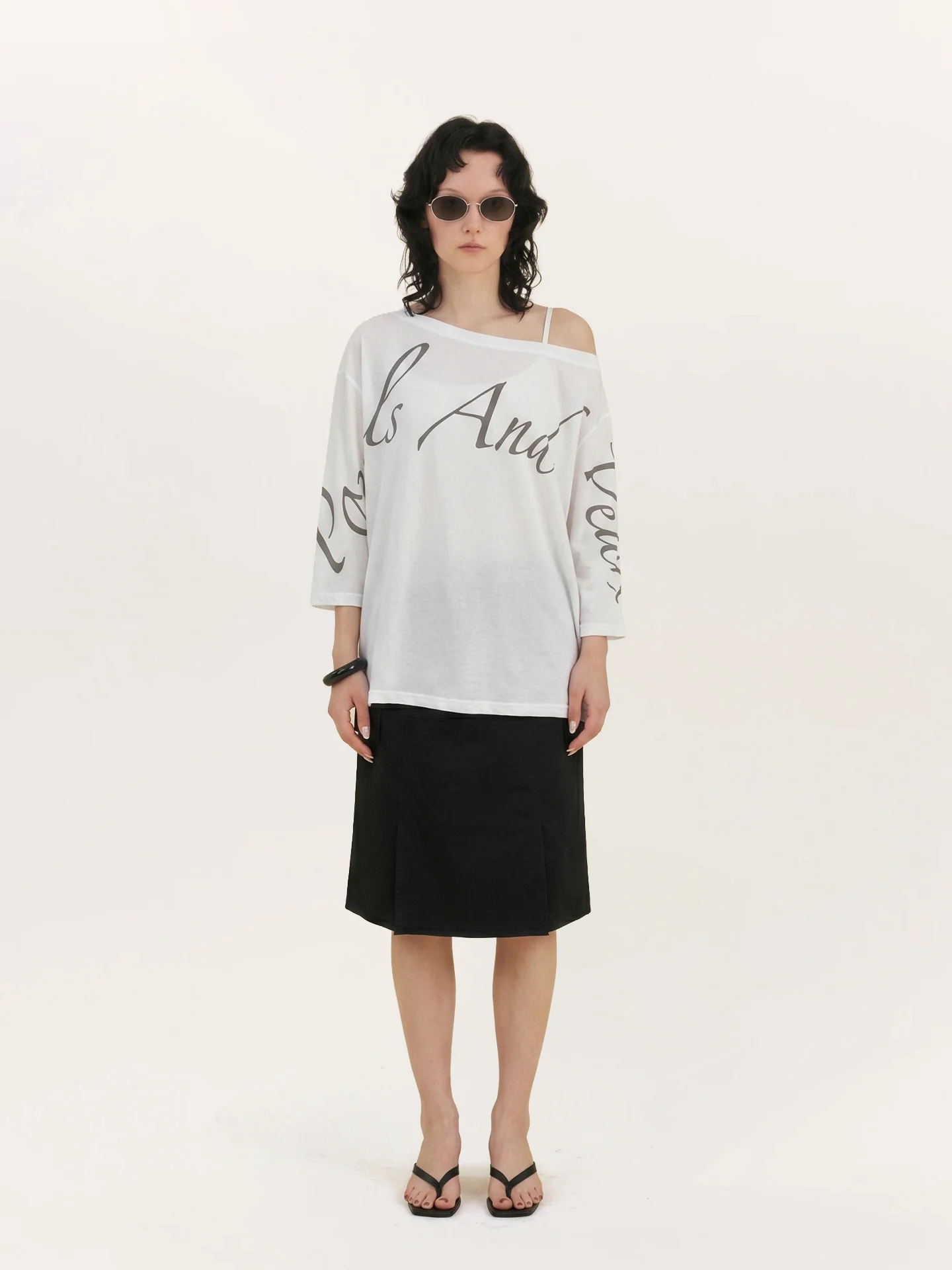 Creative Asymmetrical Print Top - Image 10