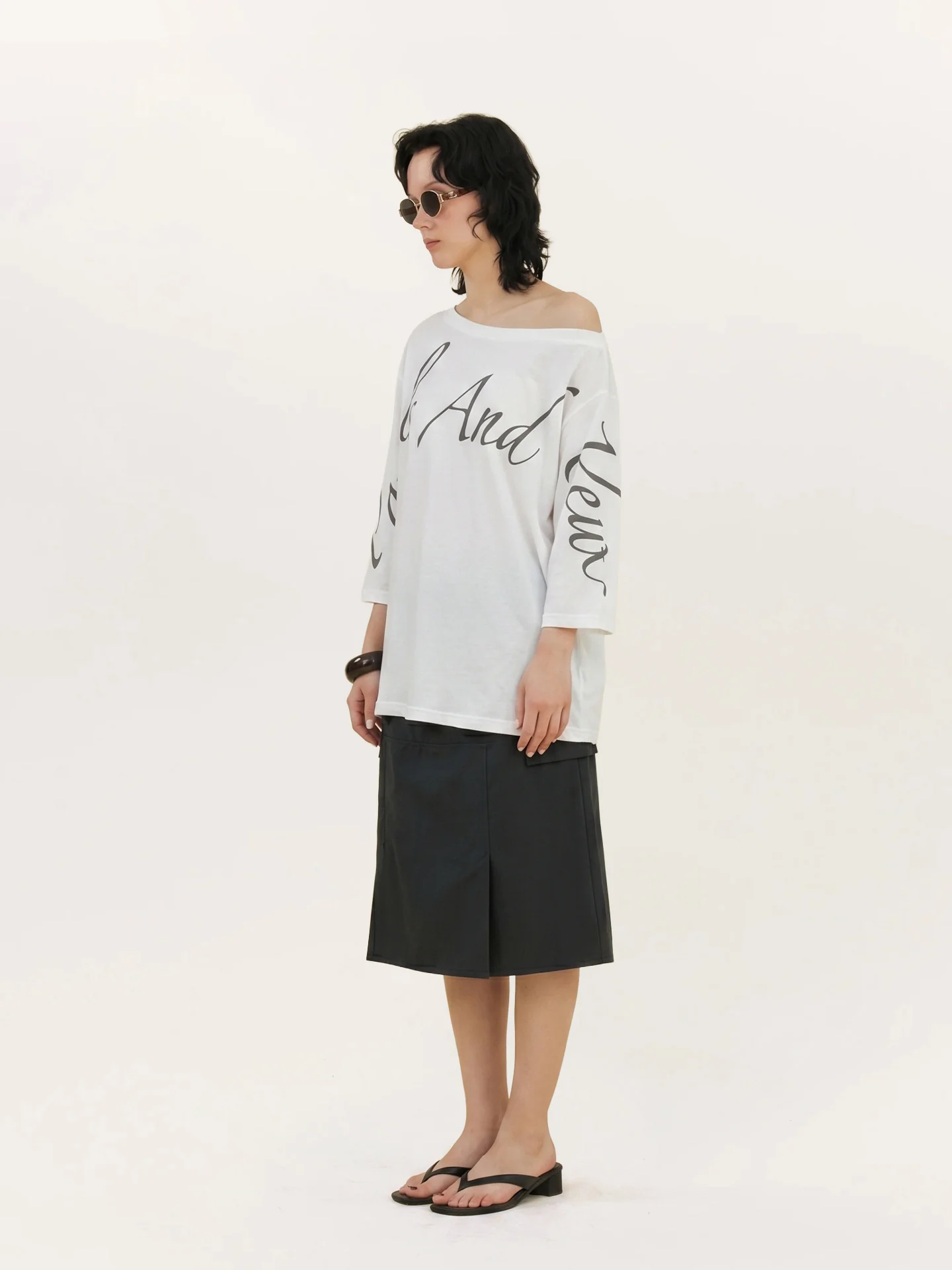 Creative Asymmetrical Print Top - Image 11