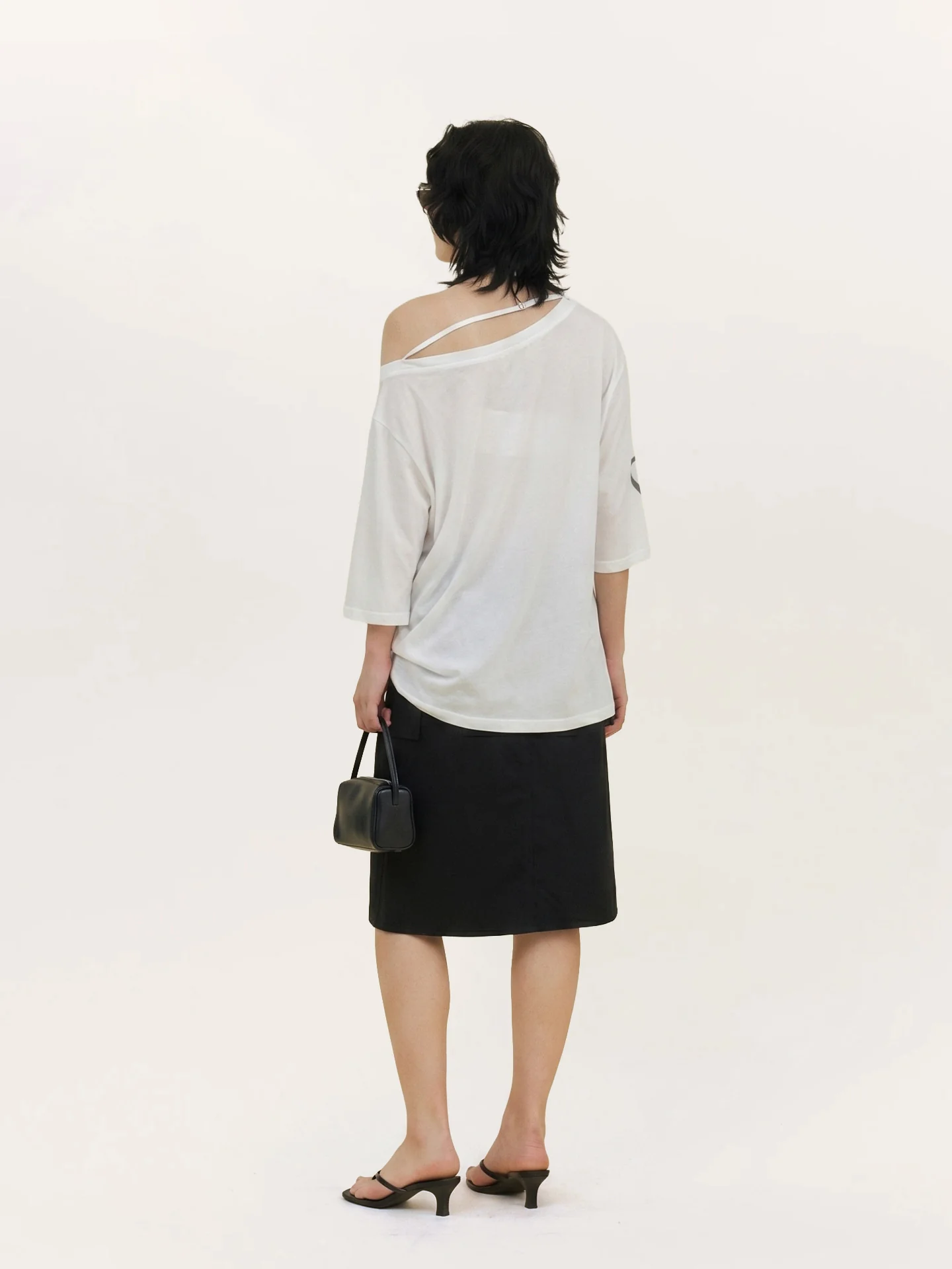 Creative Asymmetrical Print Top - Image 12