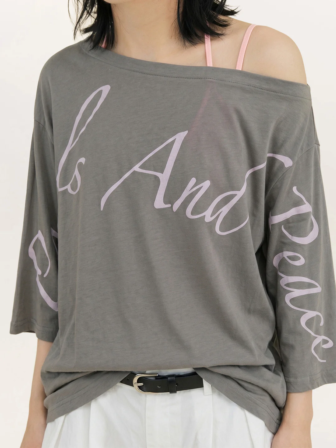 Creative Asymmetrical Print Top - Image 2