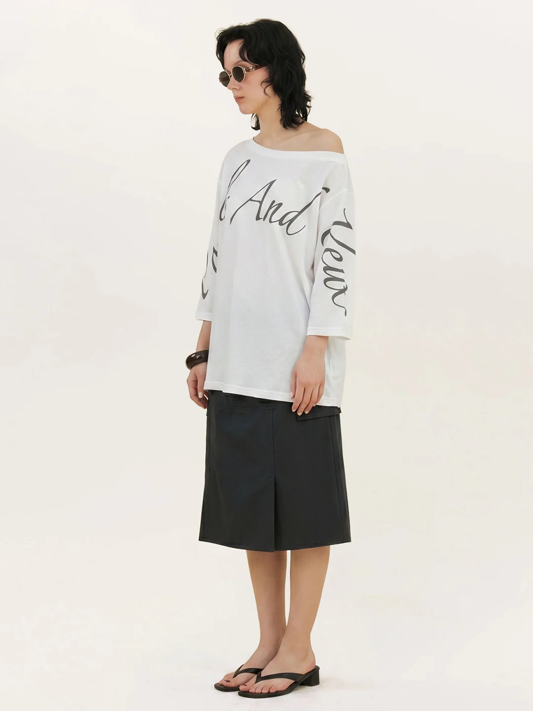 Creative Asymmetrical Print Top - Image 4
