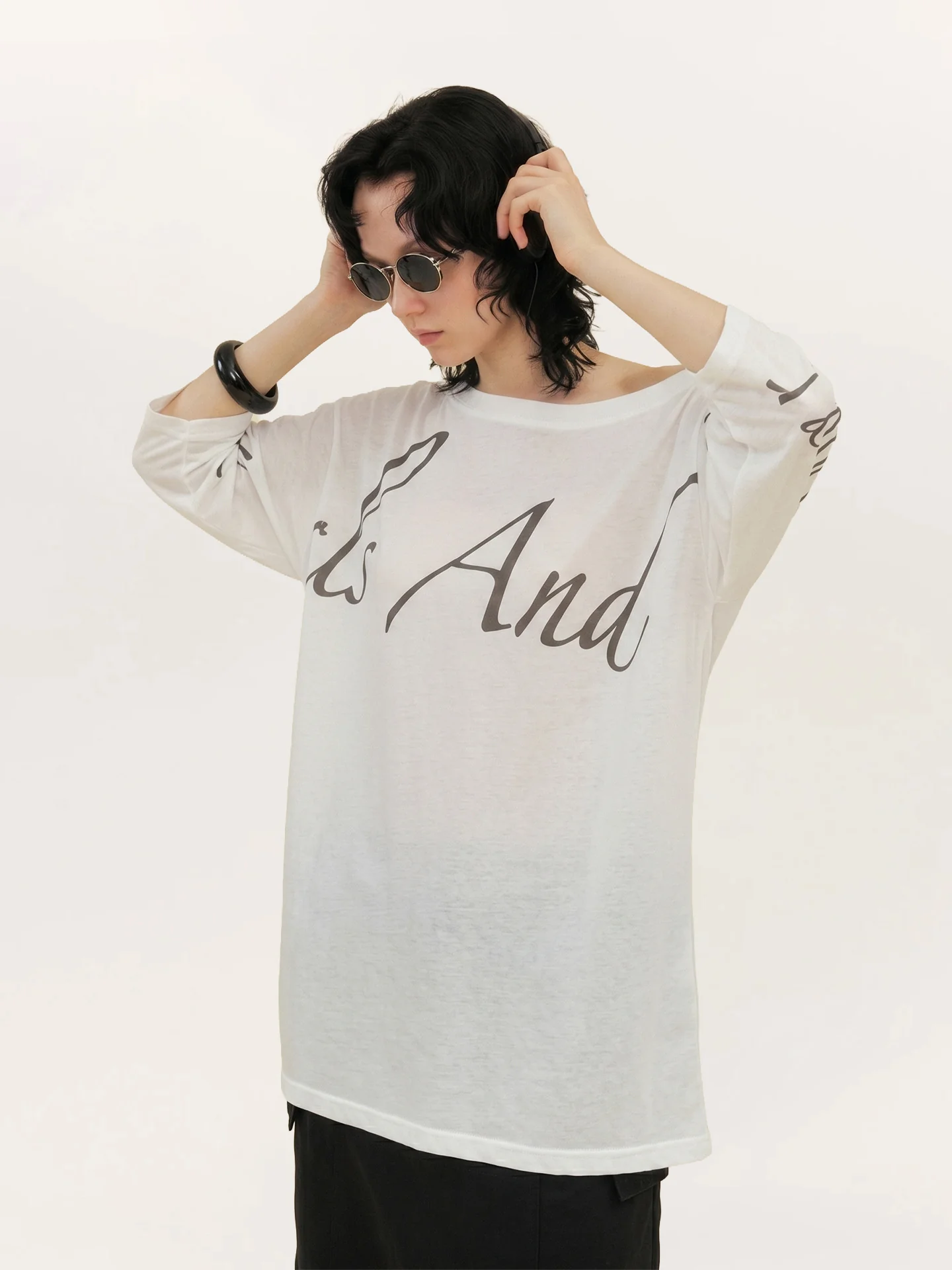 Creative Asymmetrical Print Top - Image 6