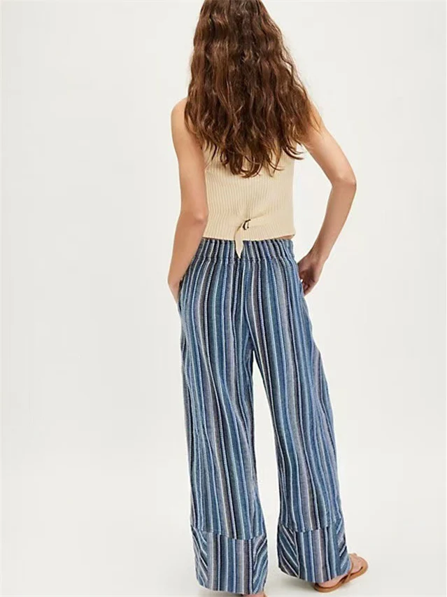 Elastic Waist Versatile All-over Print Trendy Women's Trousers - Image 10