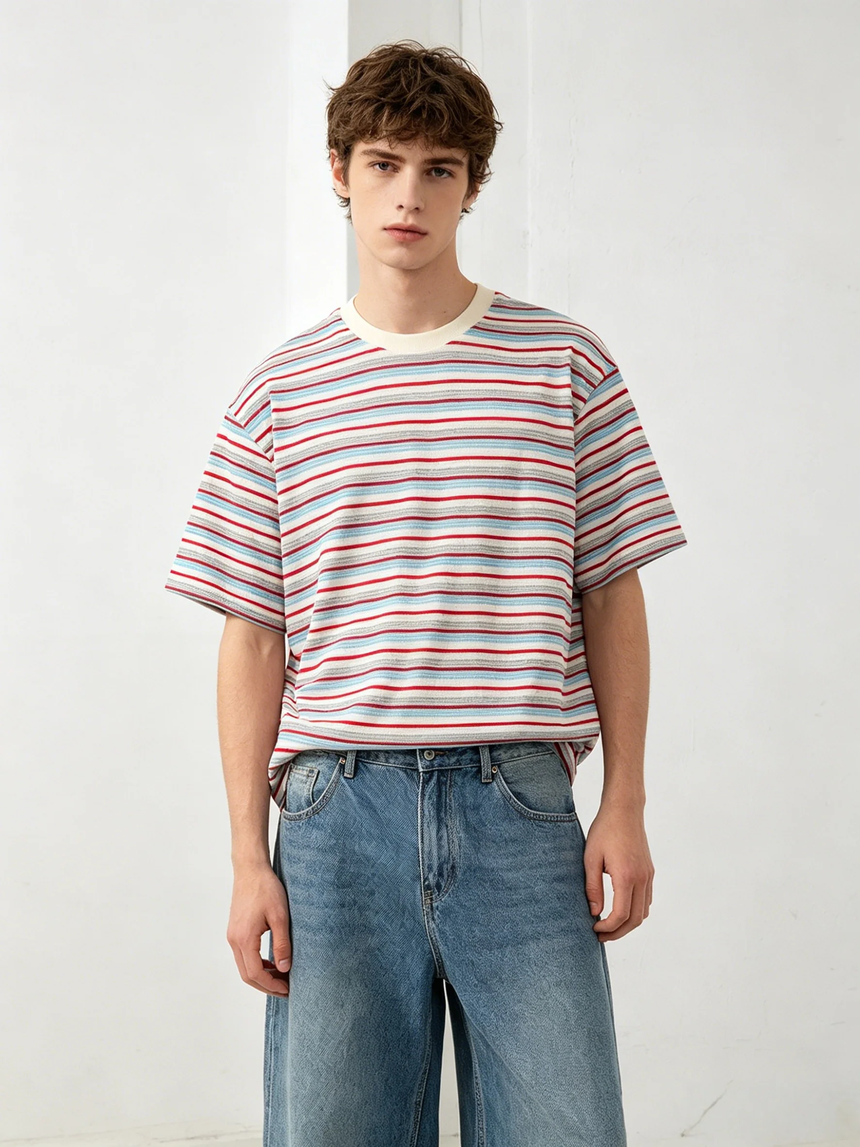 CityBoy Red And Blue Stripes VIBE T-shirts