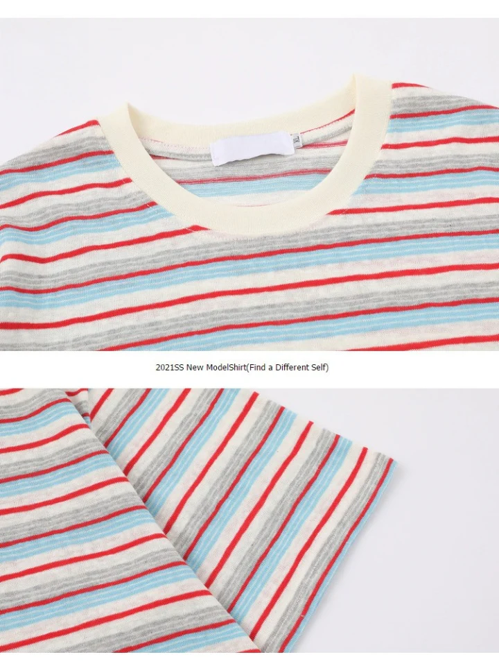 CityBoy Red And Blue Stripes VIBE T-shirts - Image 4