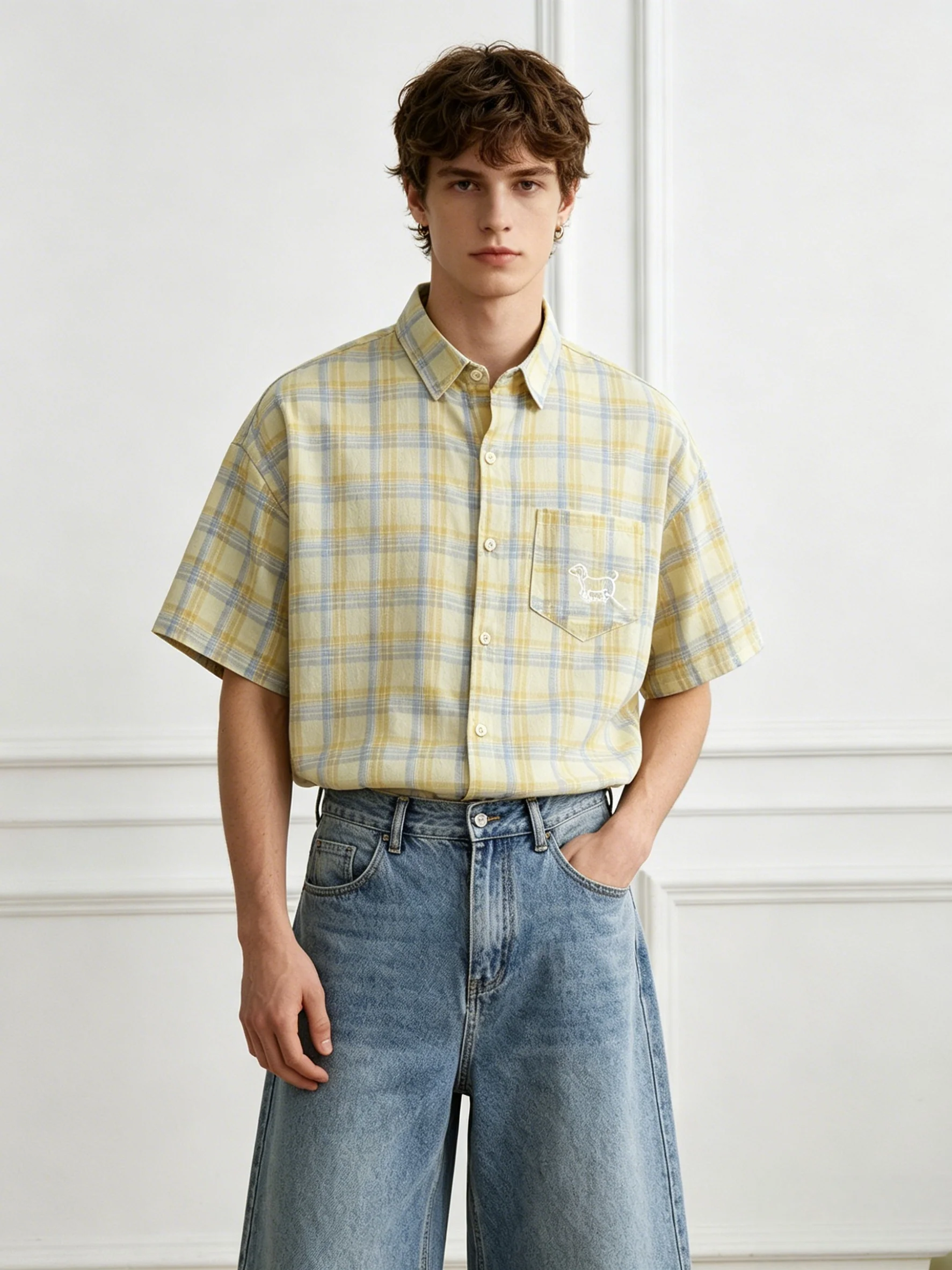 Cityboy Plaid Embroidery Shirts