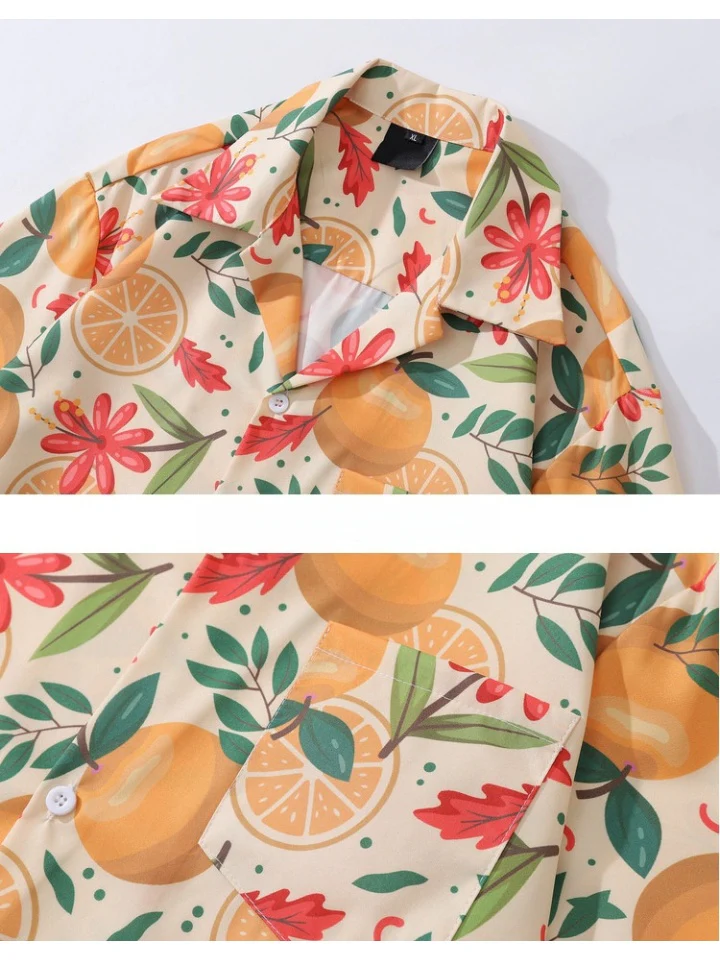 Jacquard Dark Pattern Cuban Territory Shirts - Image 4