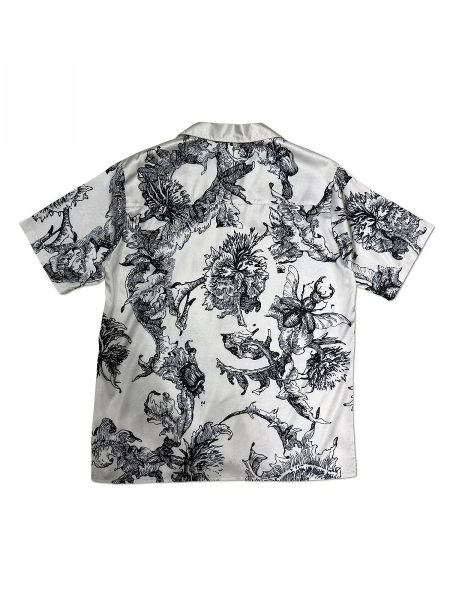 Jacquard Dark Pattern Cuban Territory Vintage Shirts - Image 3