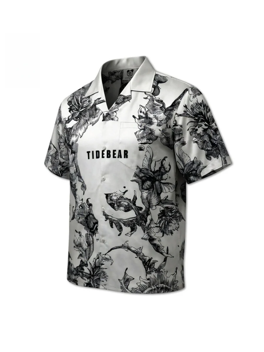 Jacquard Dark Pattern Cuban Territory Vintage Shirts - Image 4