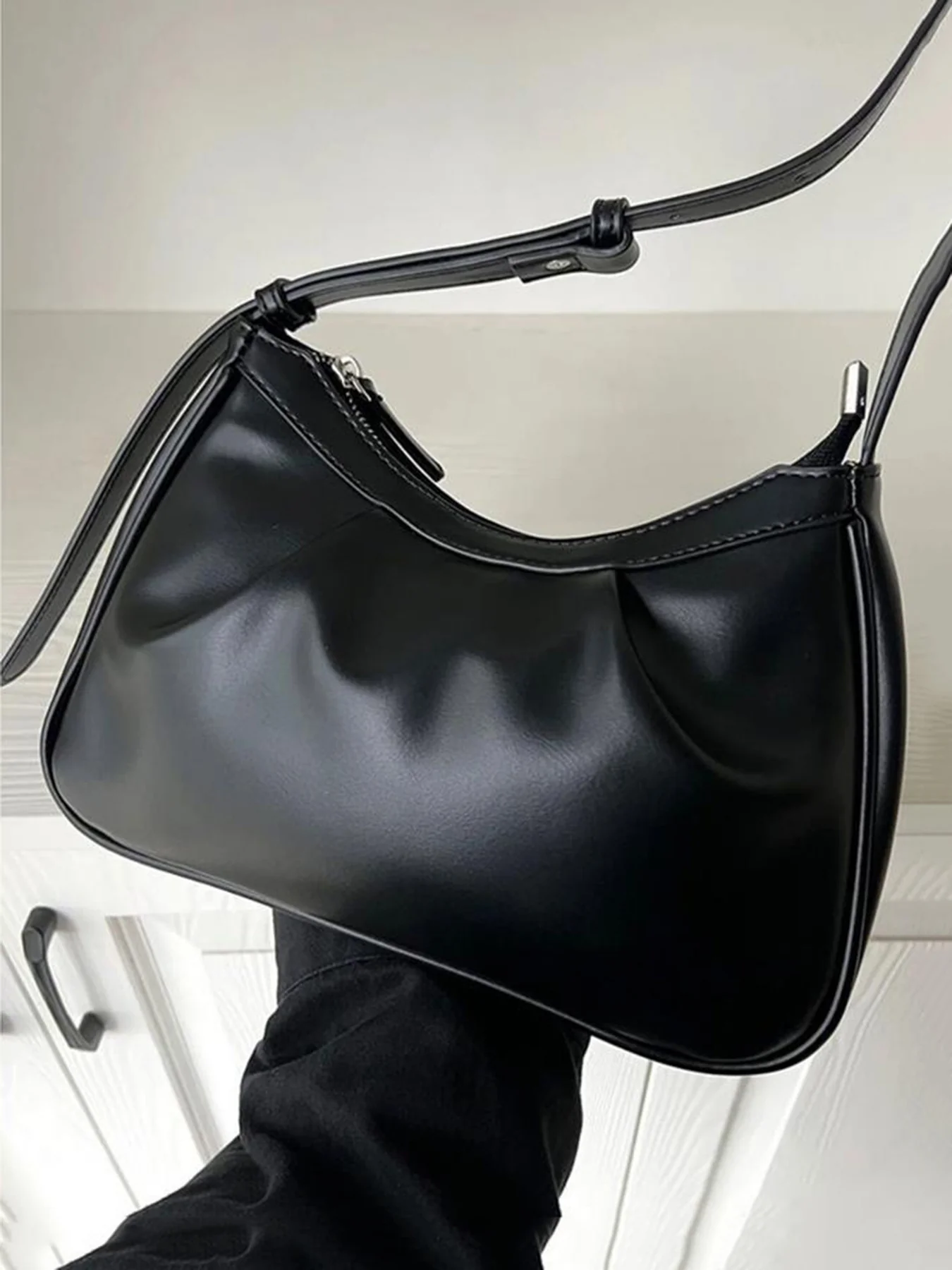 Pleated Shoulder Bag - Image 3