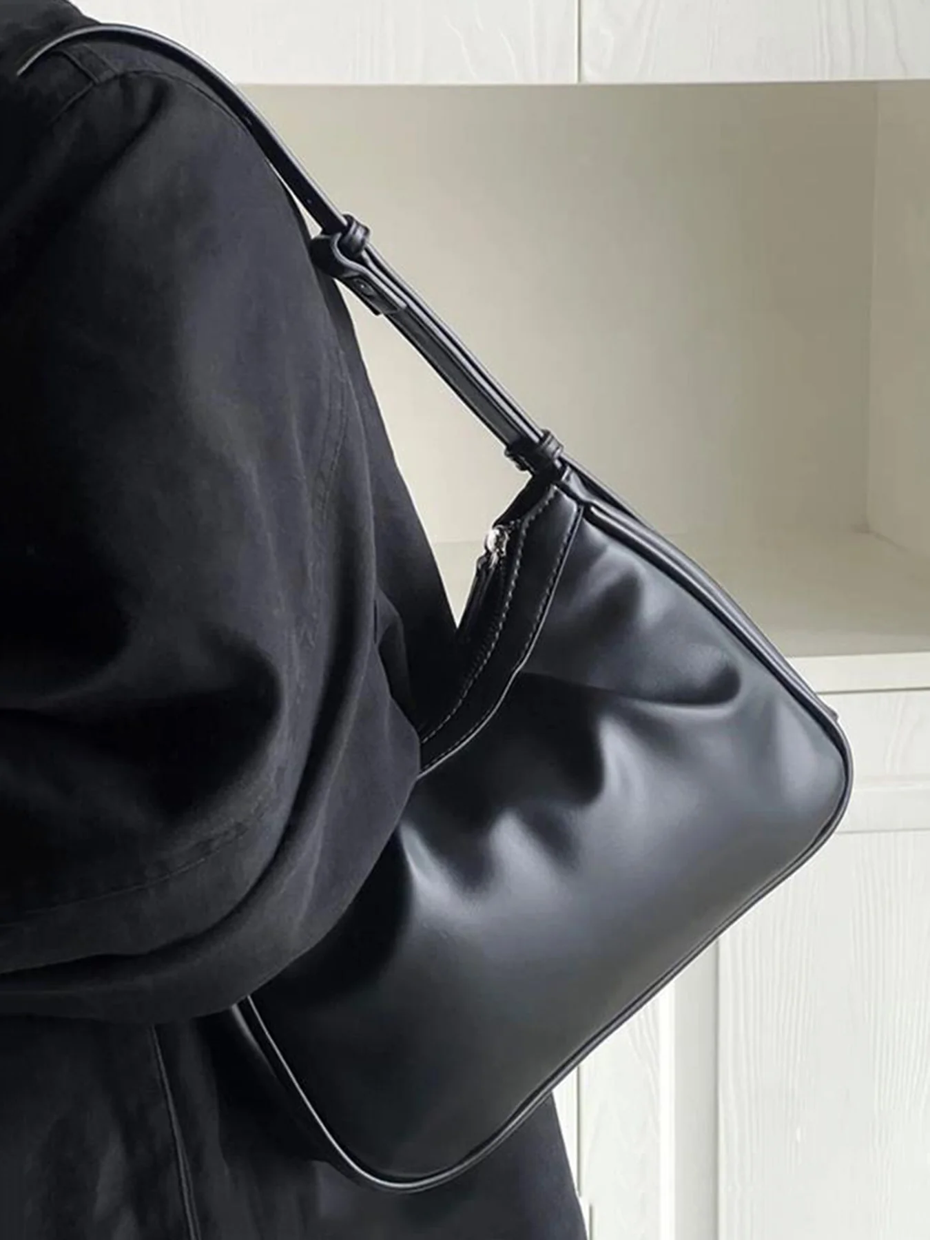 Pleated Shoulder Bag - Image 4