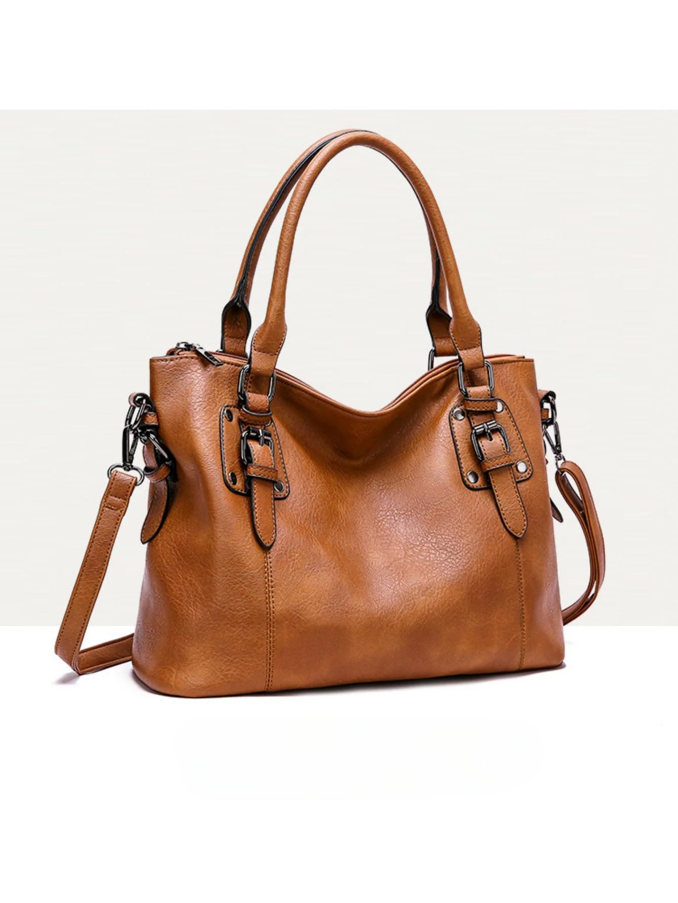 Stylish Retro Minimalist Large Capacity Handbag - Image 4