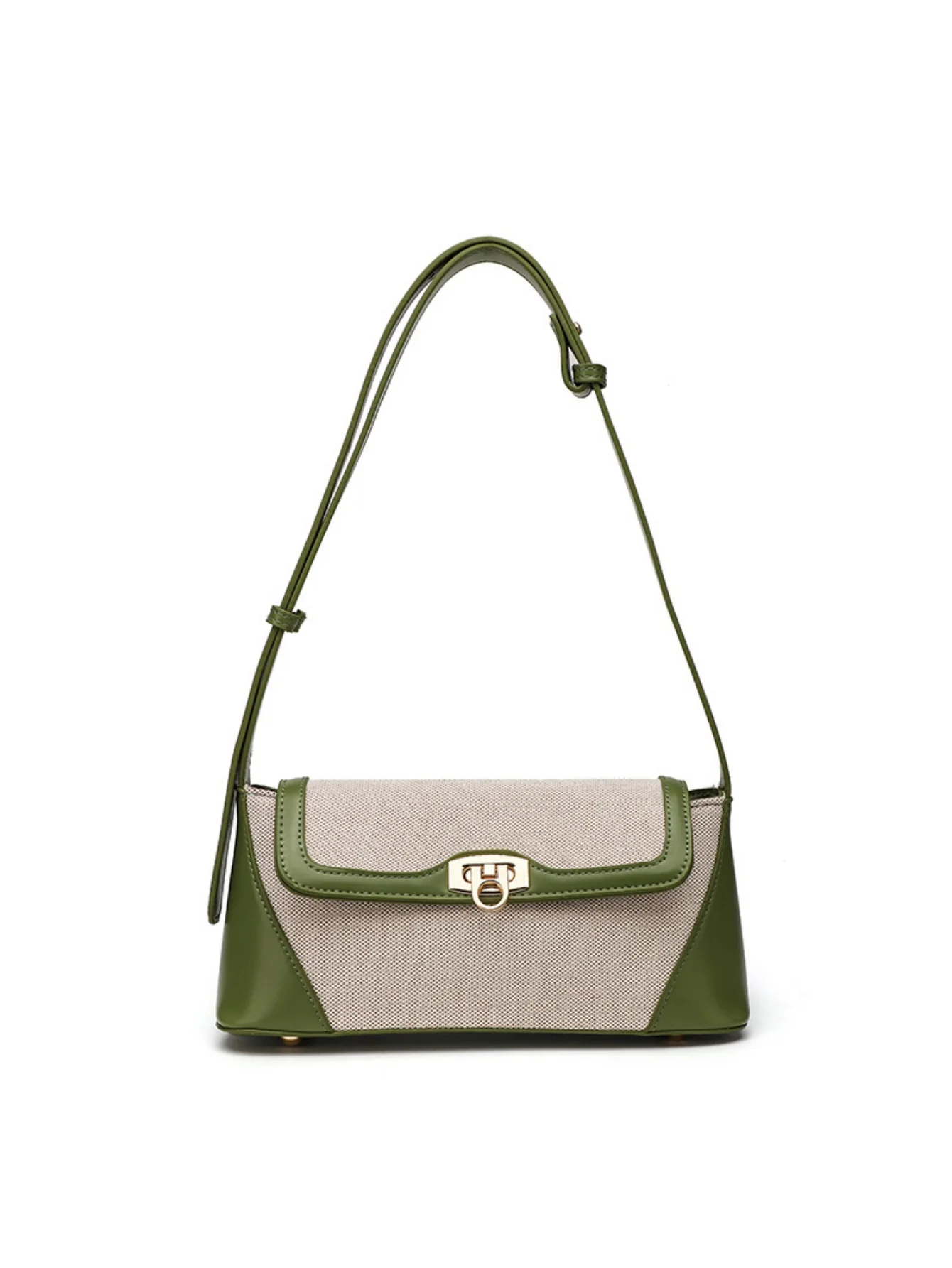 Color-blocked Casual Commuter Versatile Retro Shoulder Bag - Image 15