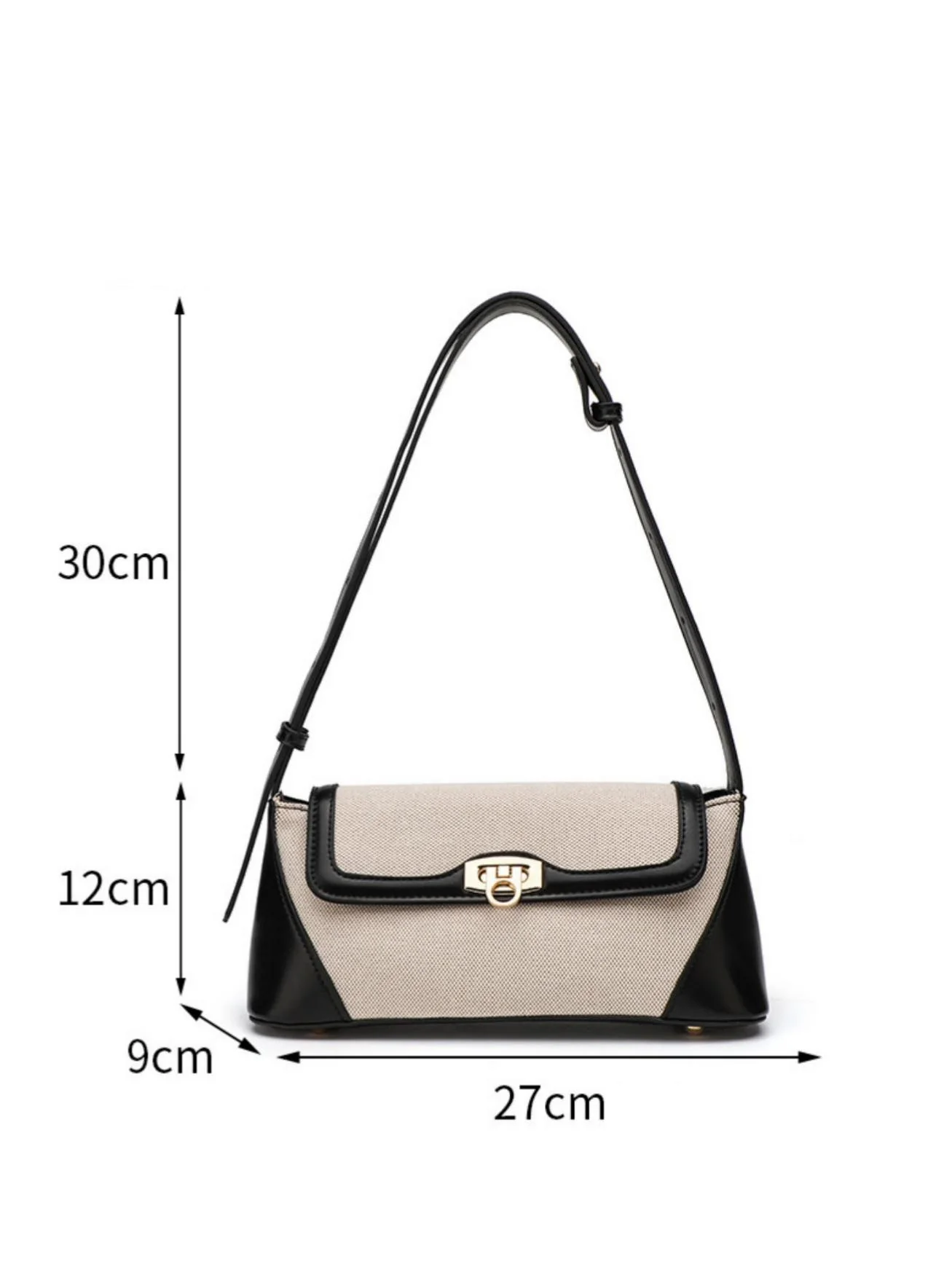 Color-blocked Casual Commuter Versatile Retro Shoulder Bag - Image 16