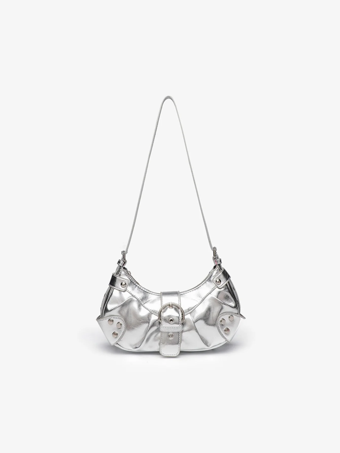 Stylish And Edgy Motorcycle Studded Shoulder Bag - Image 15