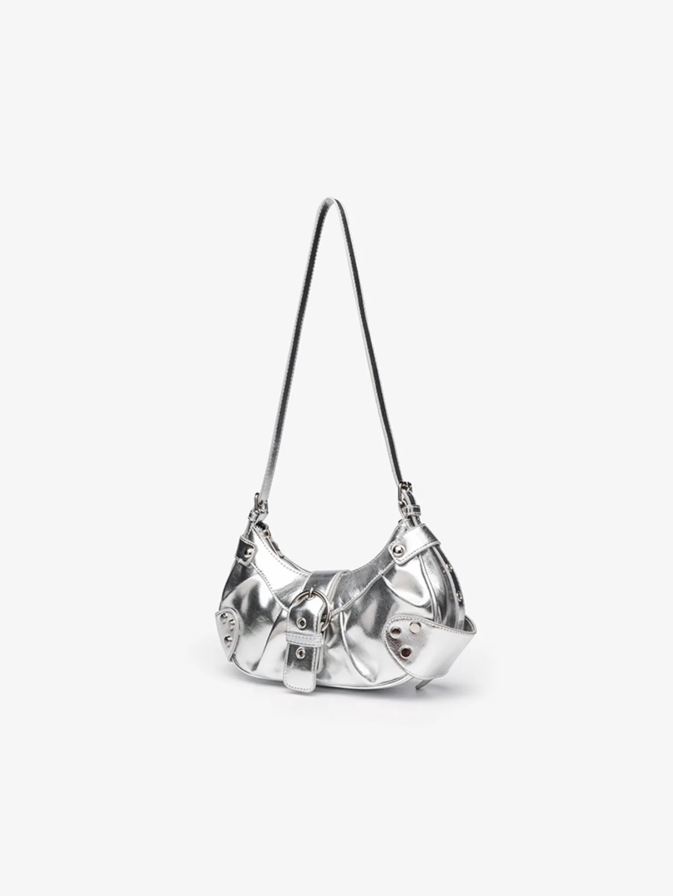 Stylish And Edgy Motorcycle Studded Shoulder Bag - Image 16