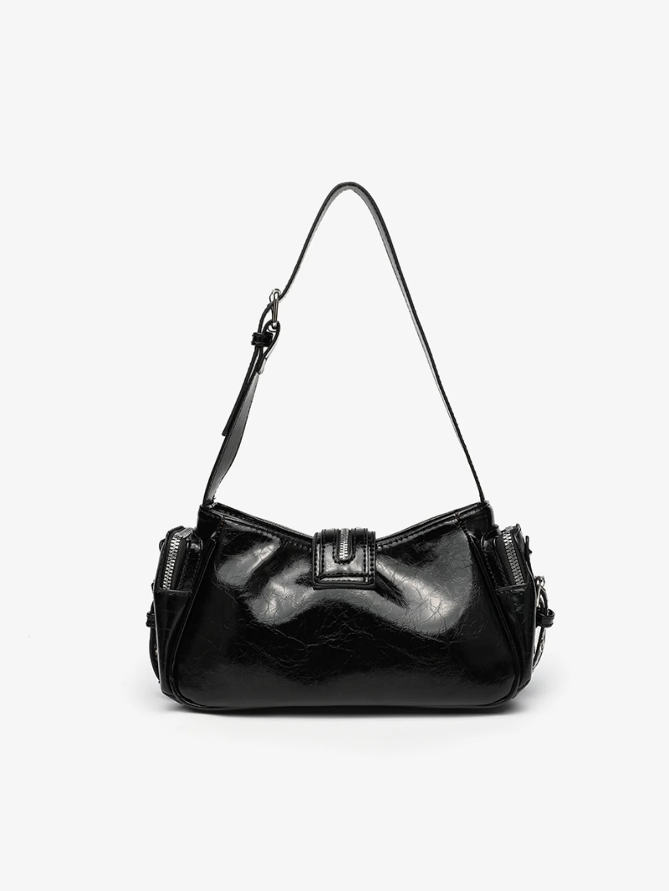 Stylish Leopard Print Edgy Biker Studded Shoulder Bag - Image 24