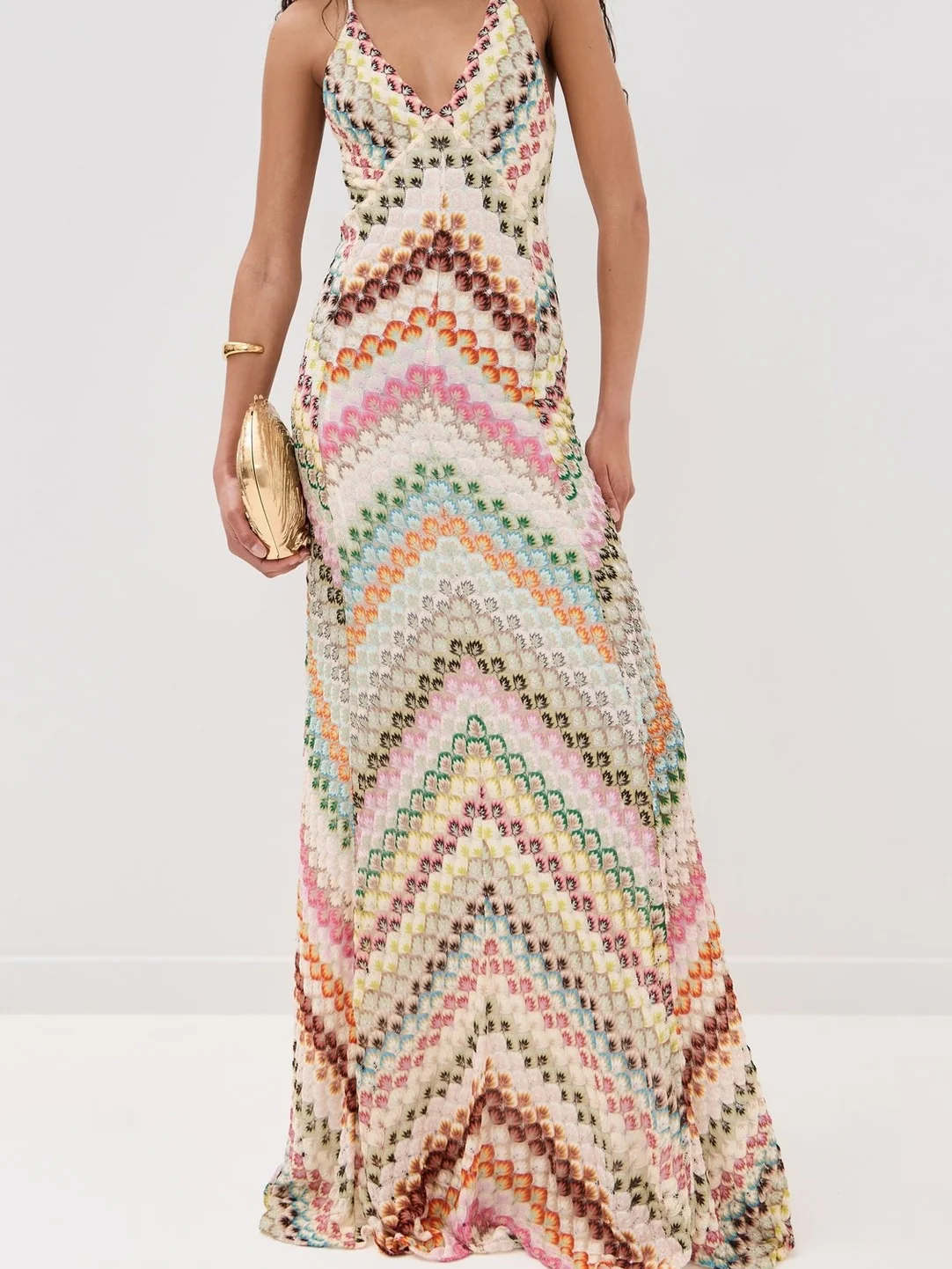 Colorful Crochet Lace Camisole Maxi Dress - Image 11