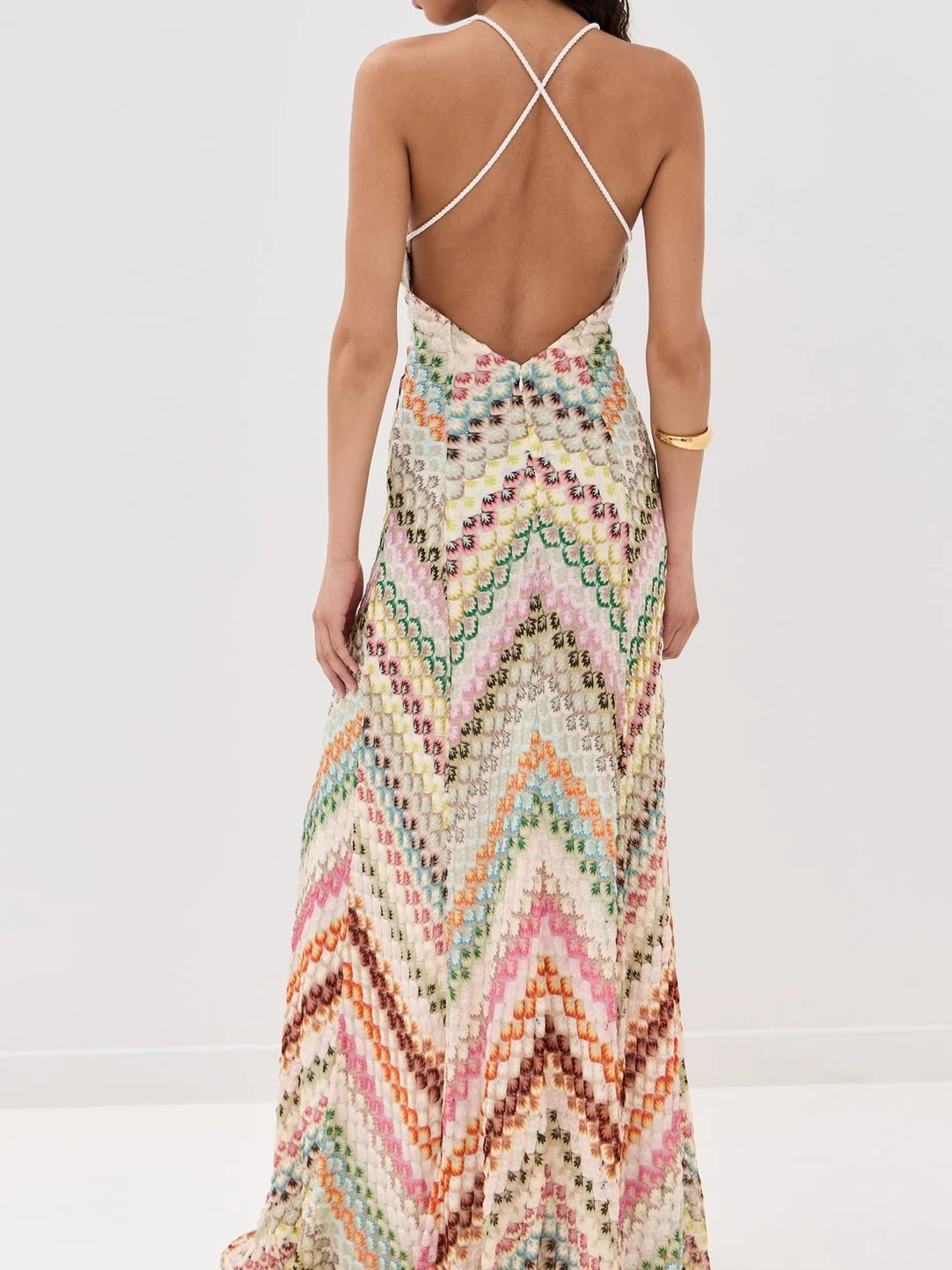 Colorful Crochet Lace Camisole Maxi Dress - Image 12