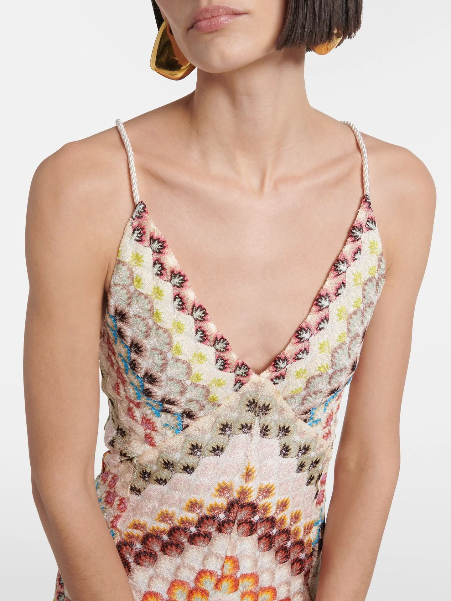 Colorful Crochet Lace Camisole Maxi Dress - Image 14