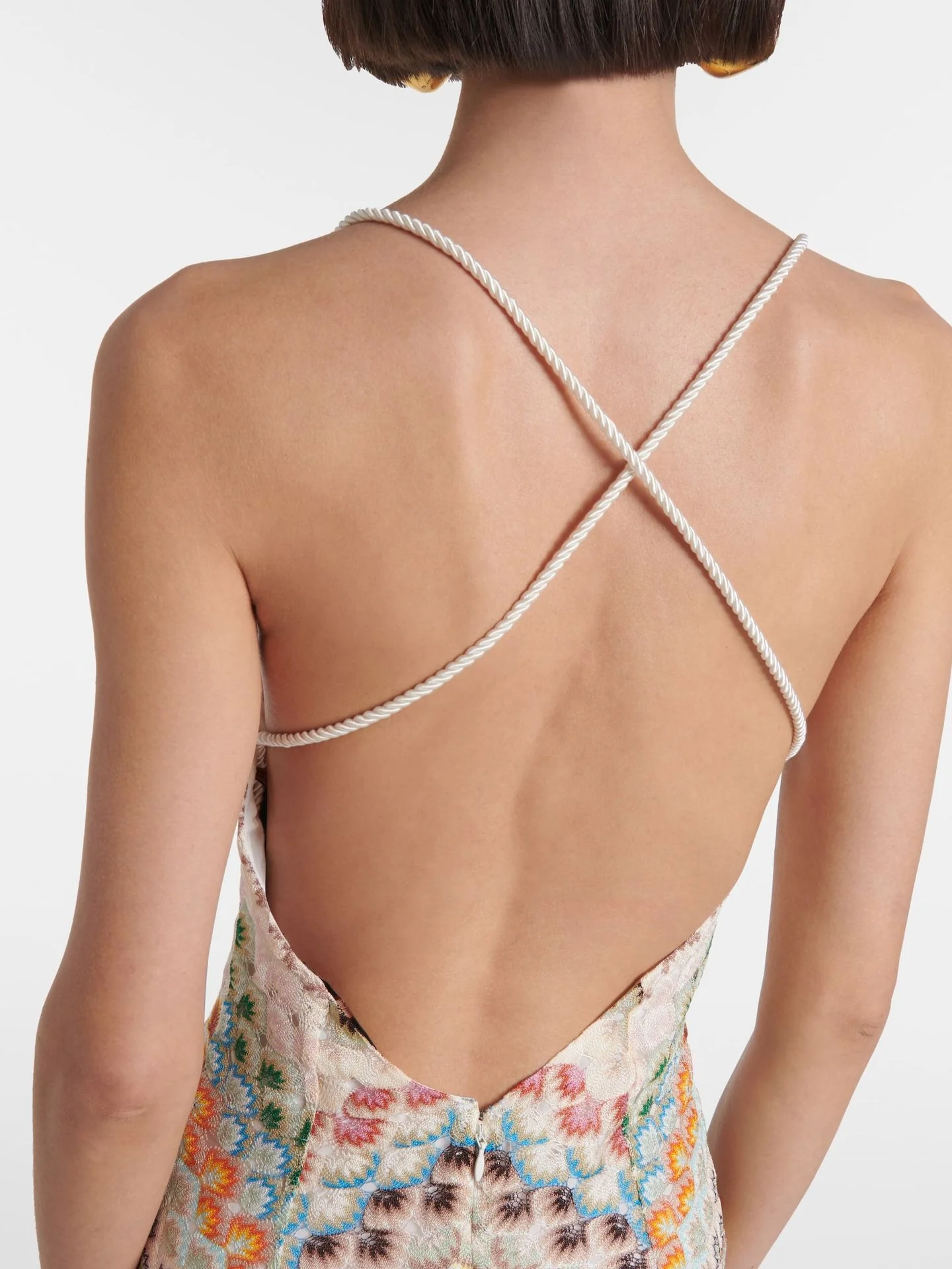 Colorful Crochet Lace Camisole Maxi Dress - Image 15