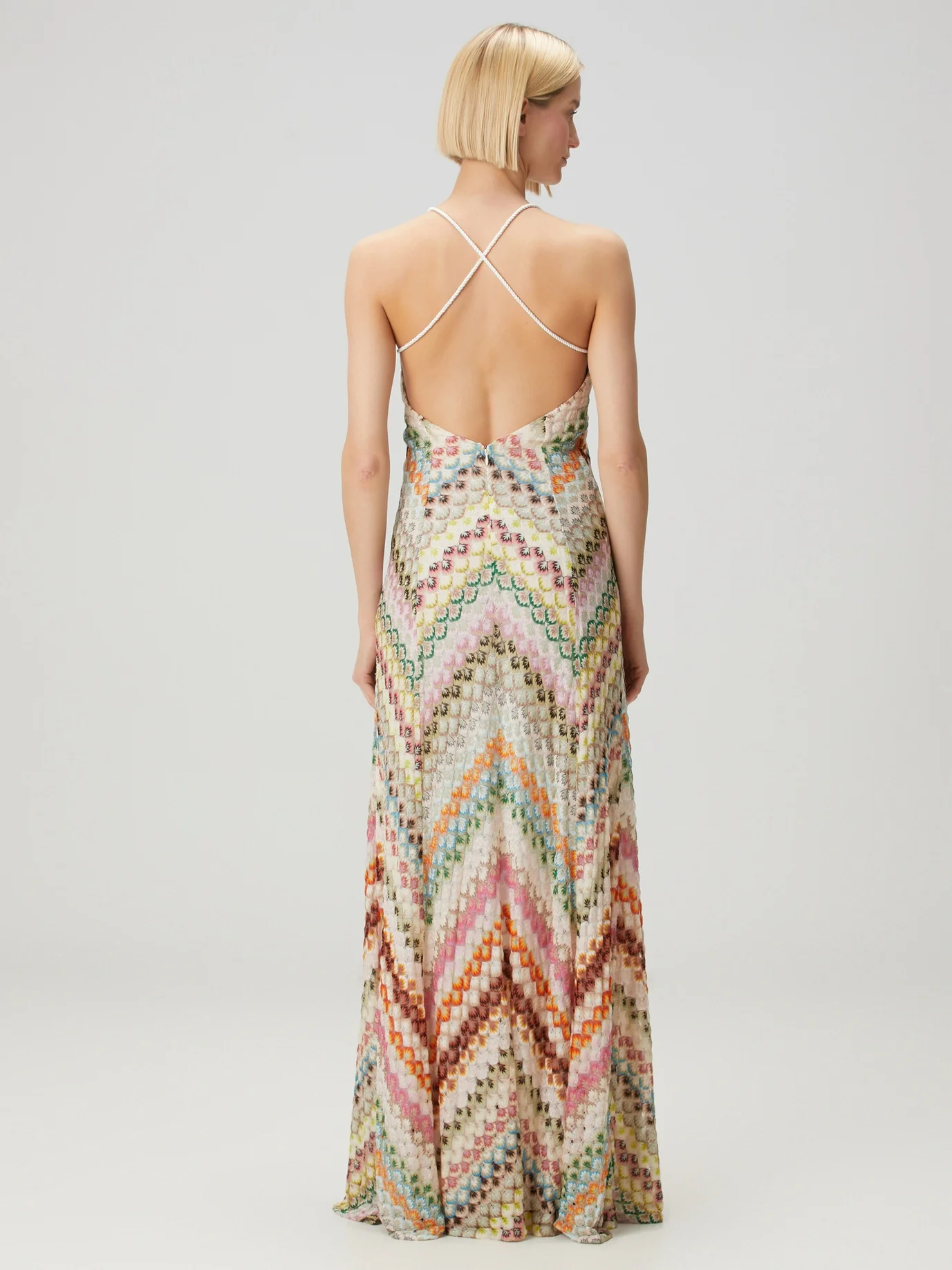 Colorful Crochet Lace Camisole Maxi Dress - Image 5