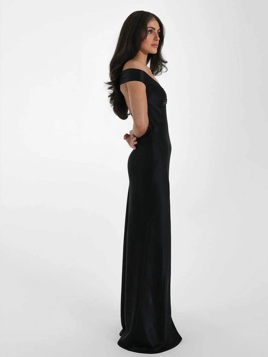 Mermaid Satin Off-shoulder Long Dress - Image 10