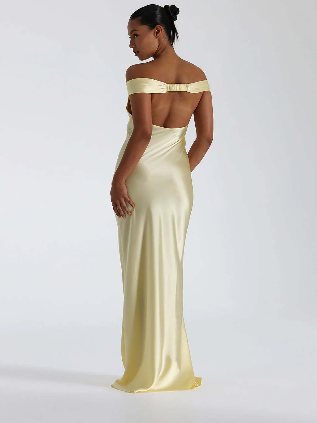 Mermaid Satin Off-shoulder Long Dress - Image 4