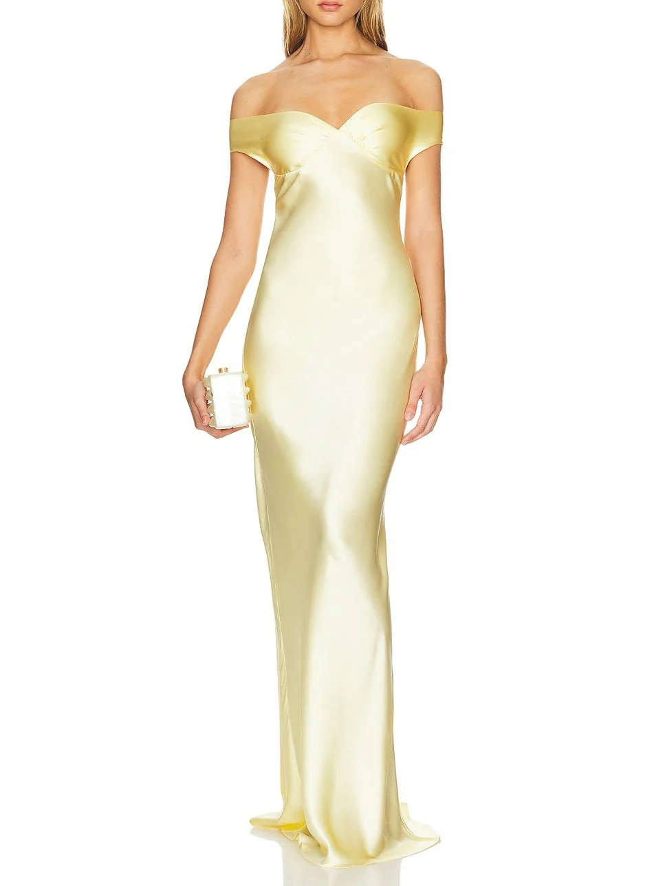 Mermaid Satin Off-shoulder Long Dress - Image 5