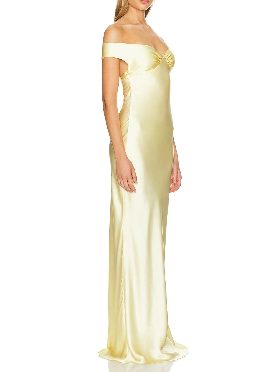Mermaid Satin Off-shoulder Long Dress - Image 6