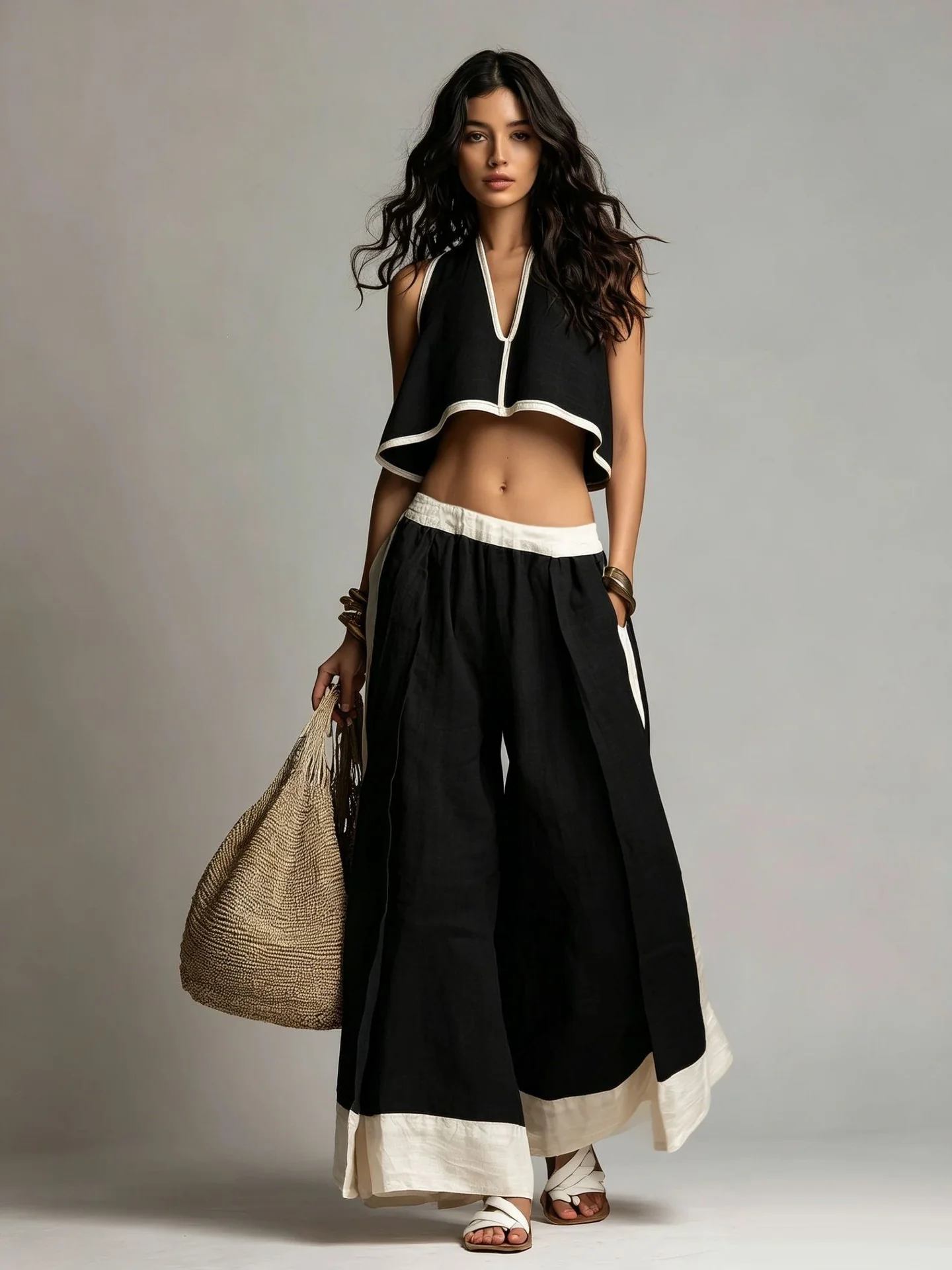 Two-piece Set With A Stylish Color Blocking Design - Image 2
