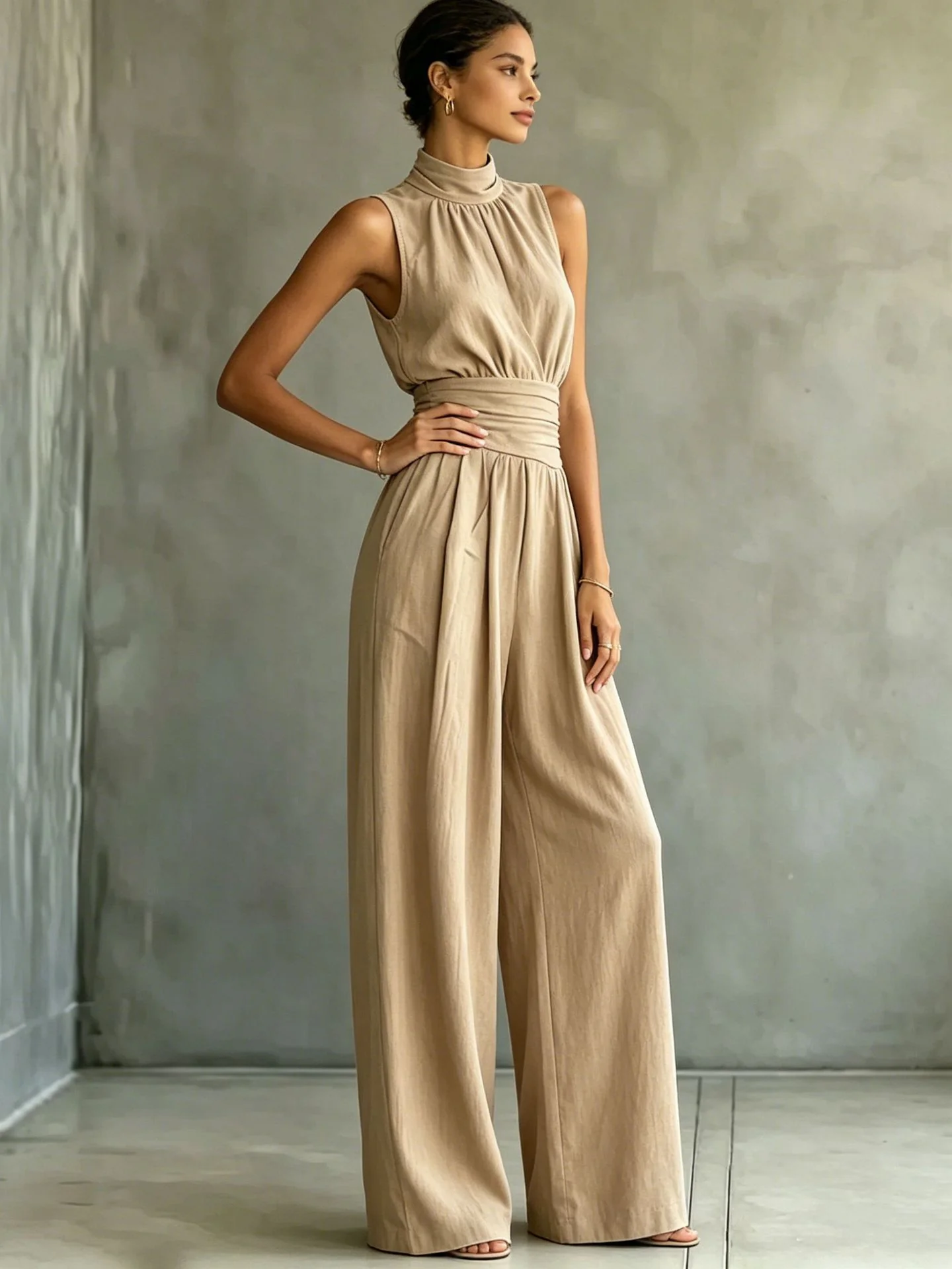 Elastic Solid Color Simple Inner Jumpsuit - Image 3