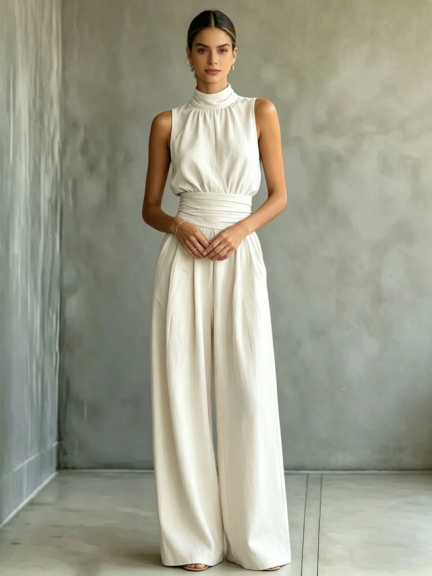 Elastic Solid Color Simple Inner Jumpsuit - Image 4