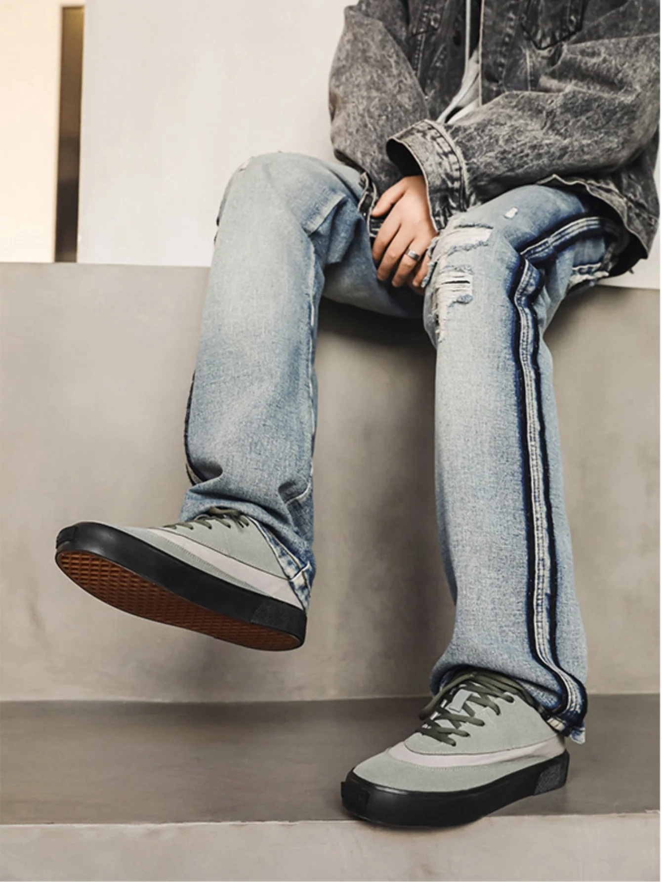 Suede Color-blocked Sneakers - Image 10