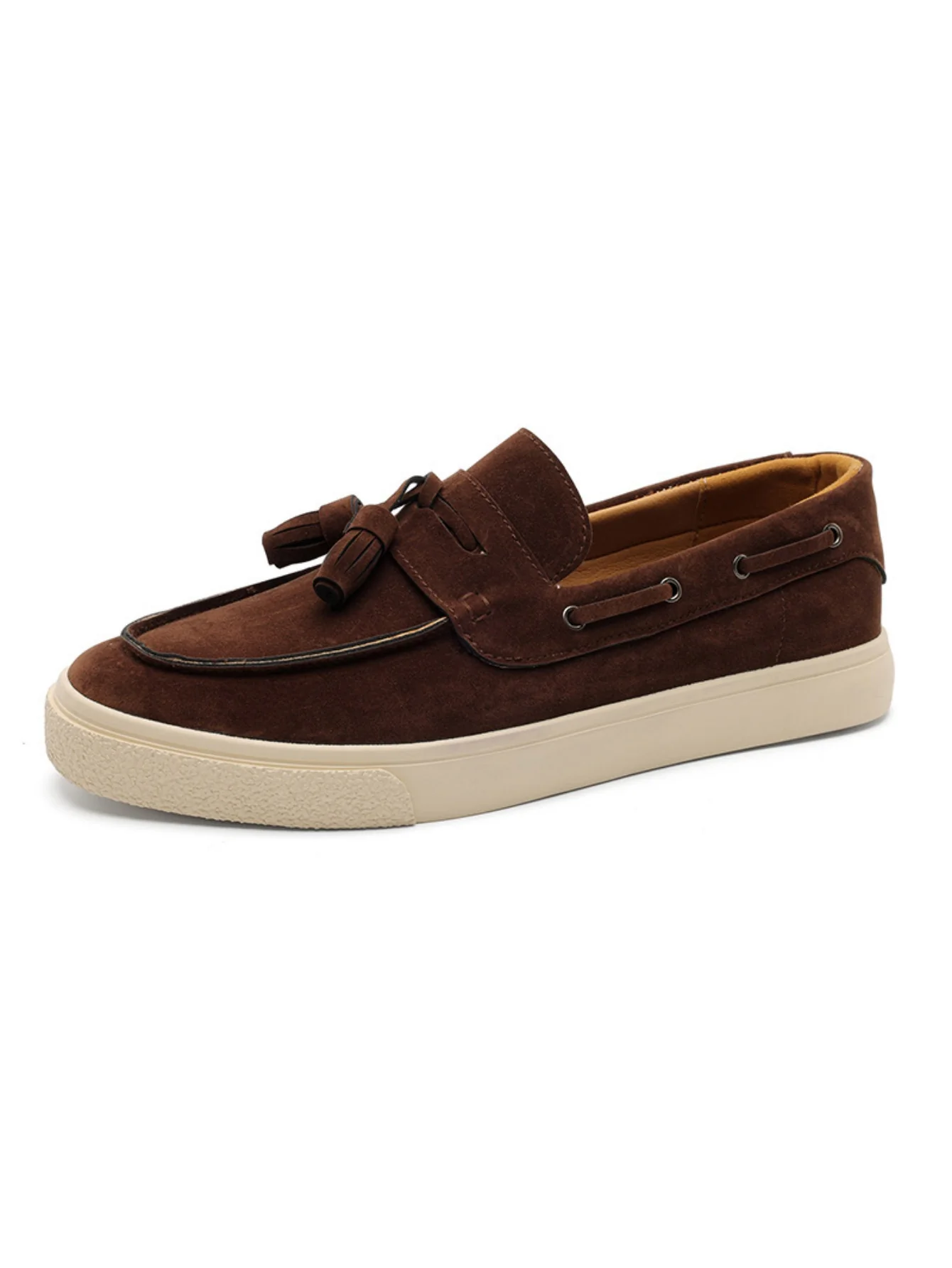 Color-blocked Tassel Slip-on Loafers - Image 10