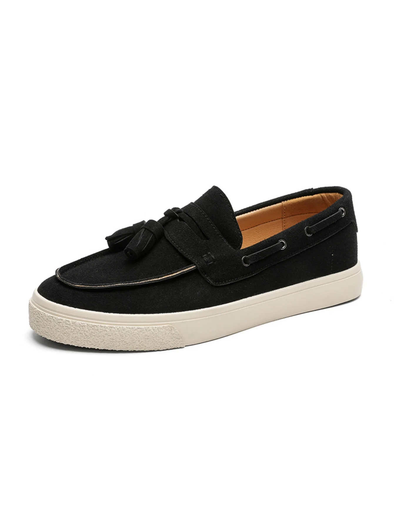 Color-blocked Tassel Slip-on Loafers - Image 3