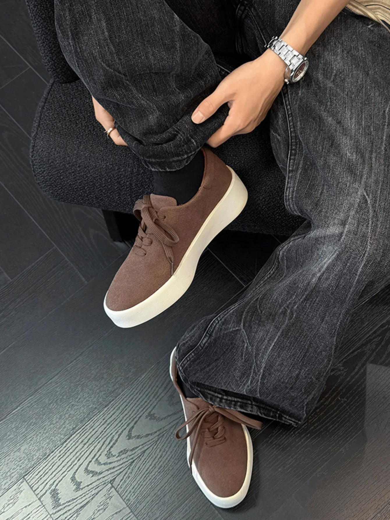 Suede Platform Sneakers - Image 10