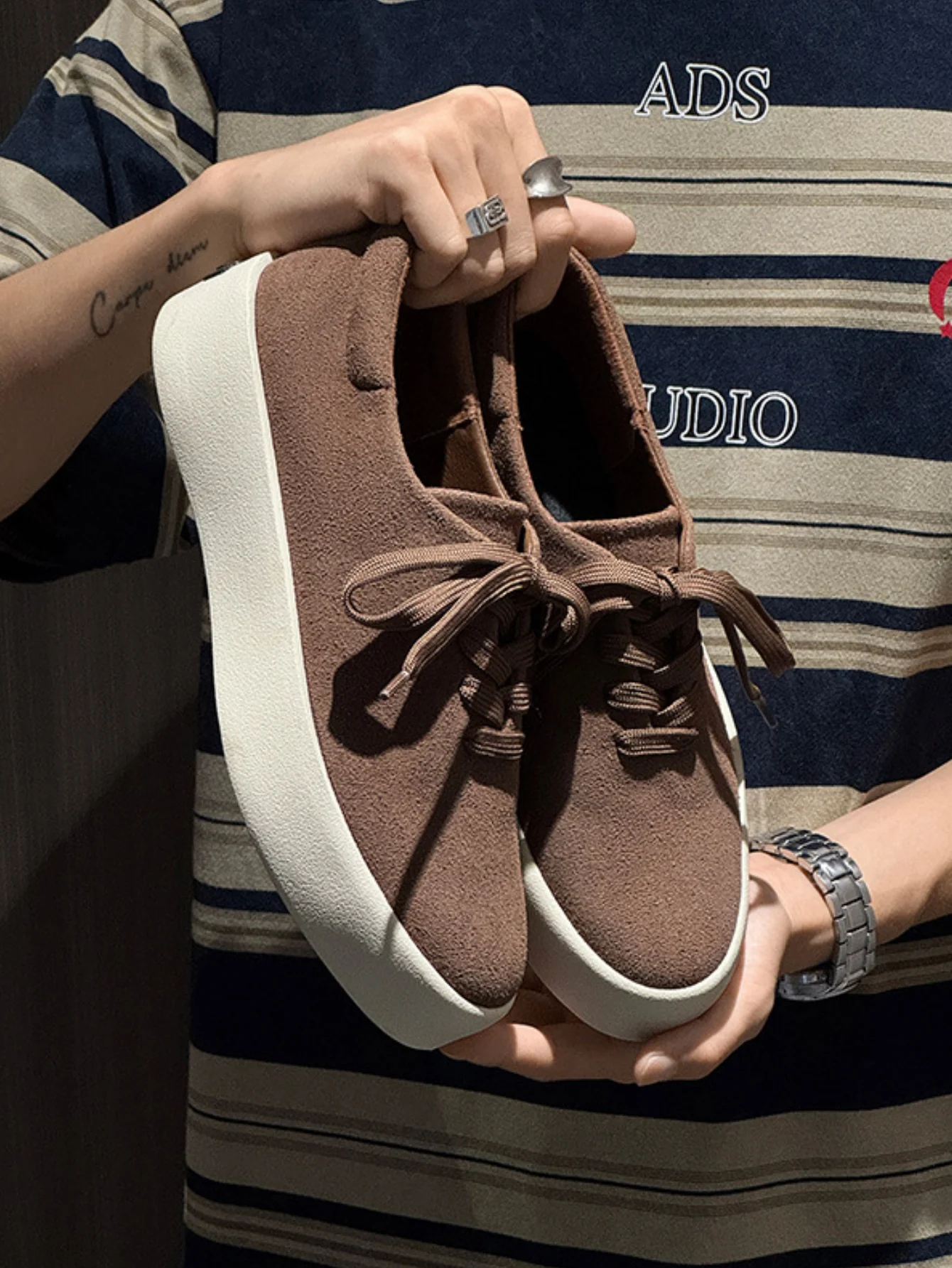Suede Platform Sneakers - Image 14