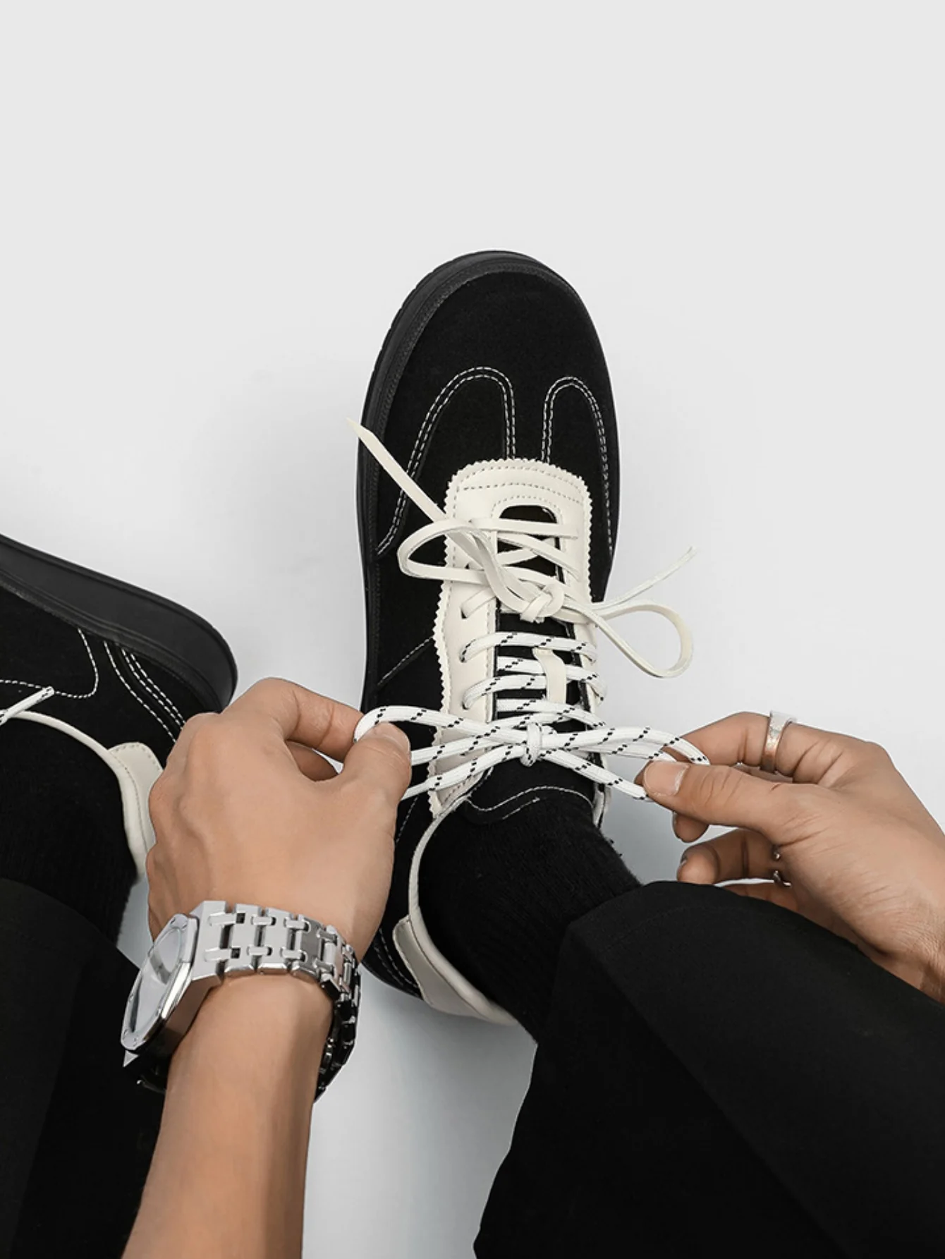 German Training Retro Color-blocked Lace-up Sneakers - Image 7