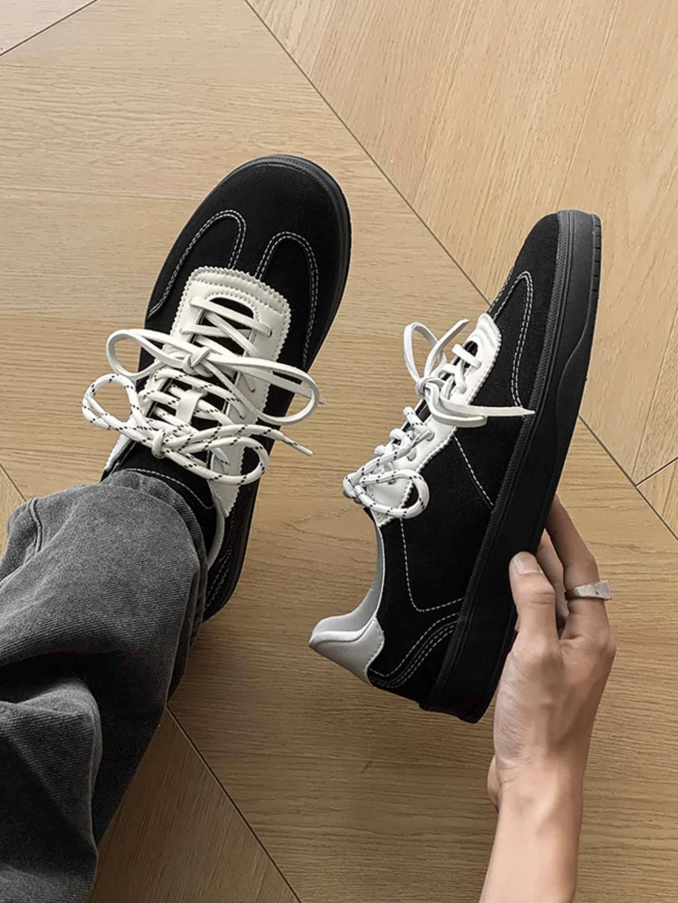 German Training Retro Color-blocked Lace-up Sneakers - Image 8