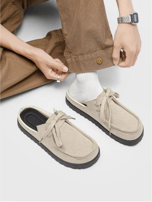 Suede Birkenstock Lace-up Closed-toe Slippers - Image 12
