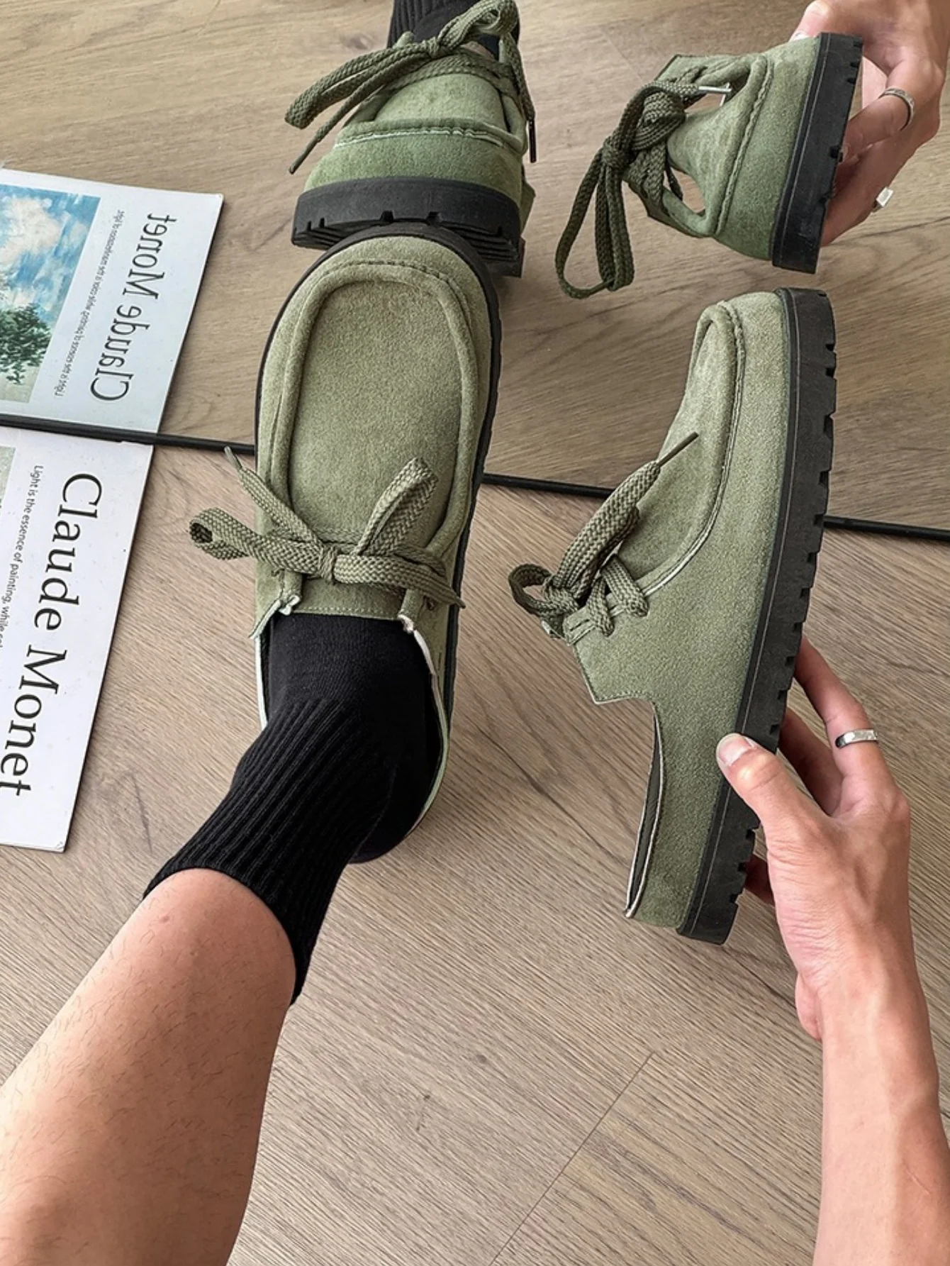 Suede Birkenstock Lace-up Closed-toe Slippers - Image 3