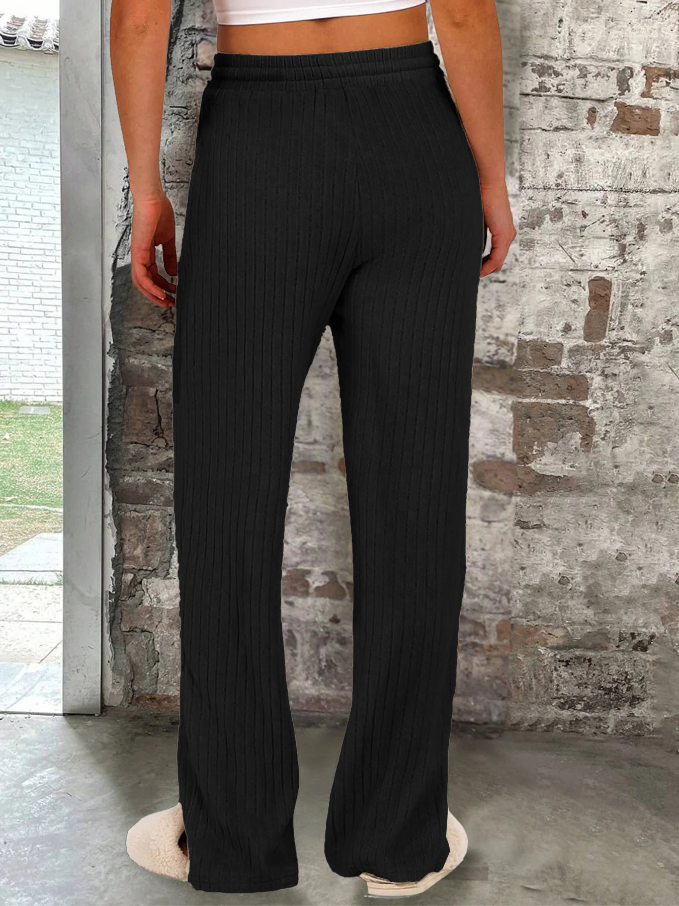 Solid Color Versatile Trousers - Image 8